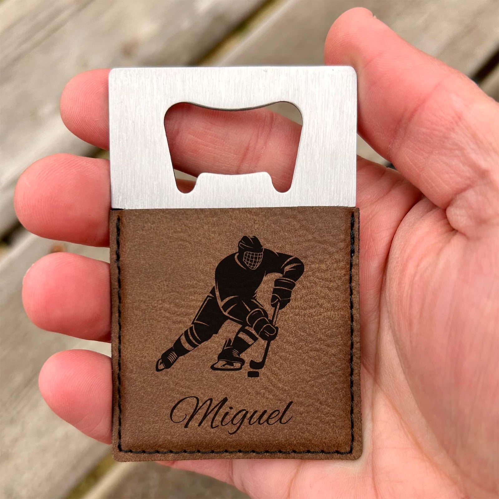 Hockey Large Bottle Opener – Stainless Steel
