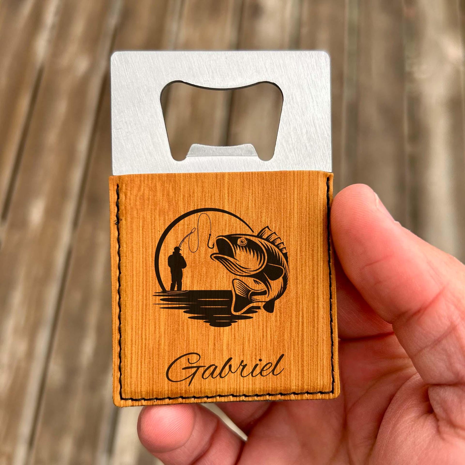Fishing Large Bottle Opener – Stainless Steel, Fishing Design #1