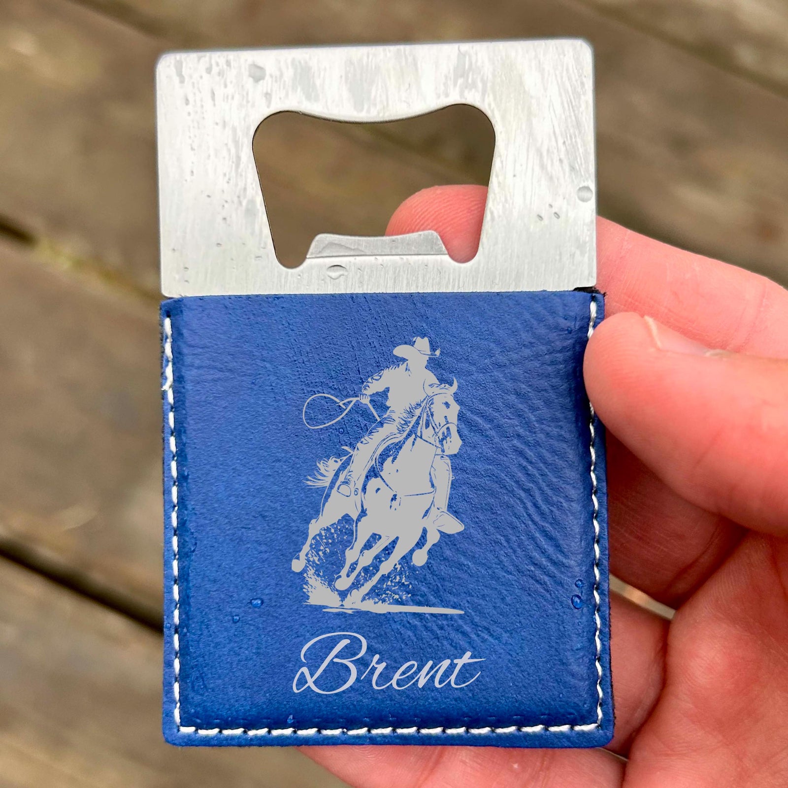 Cowboy Large Bottle Opener – Stainless Steel, Cowboy Design #2