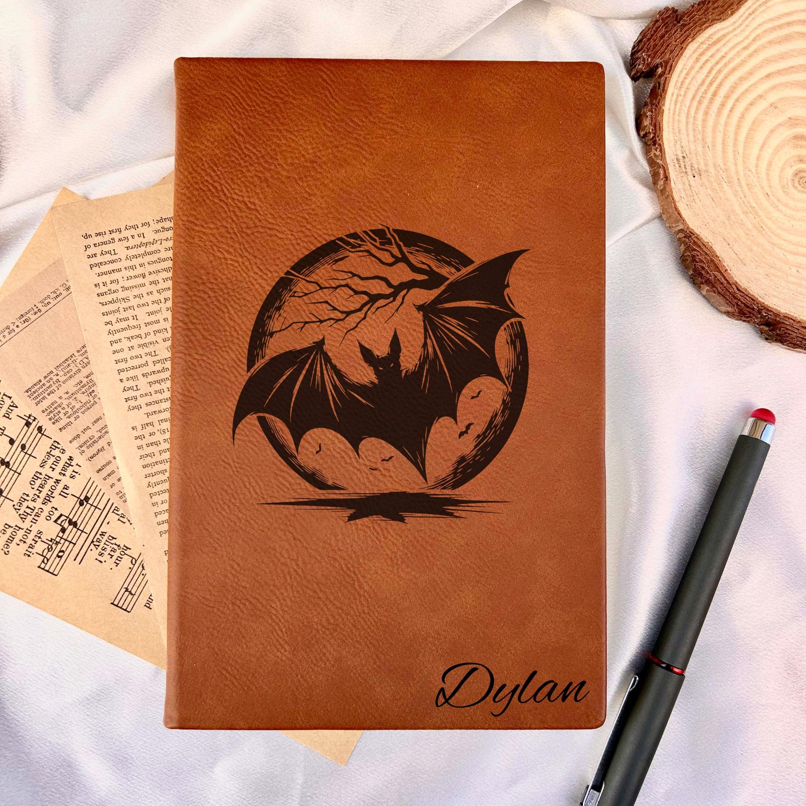 Bat Custom Journal – Hard Cover, Design #1