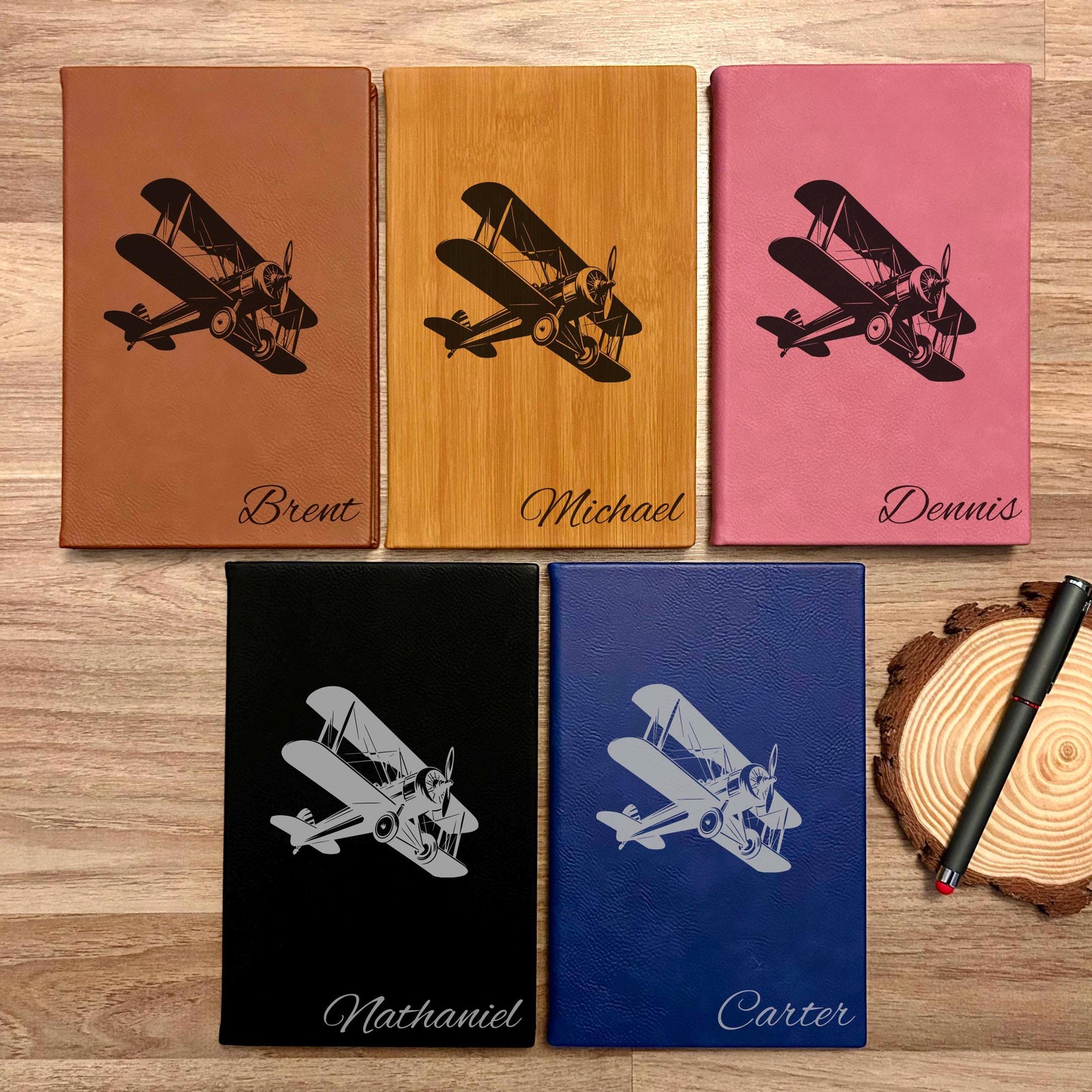 Vintage Airplane Custom Journal – Hard Cover, Design #4