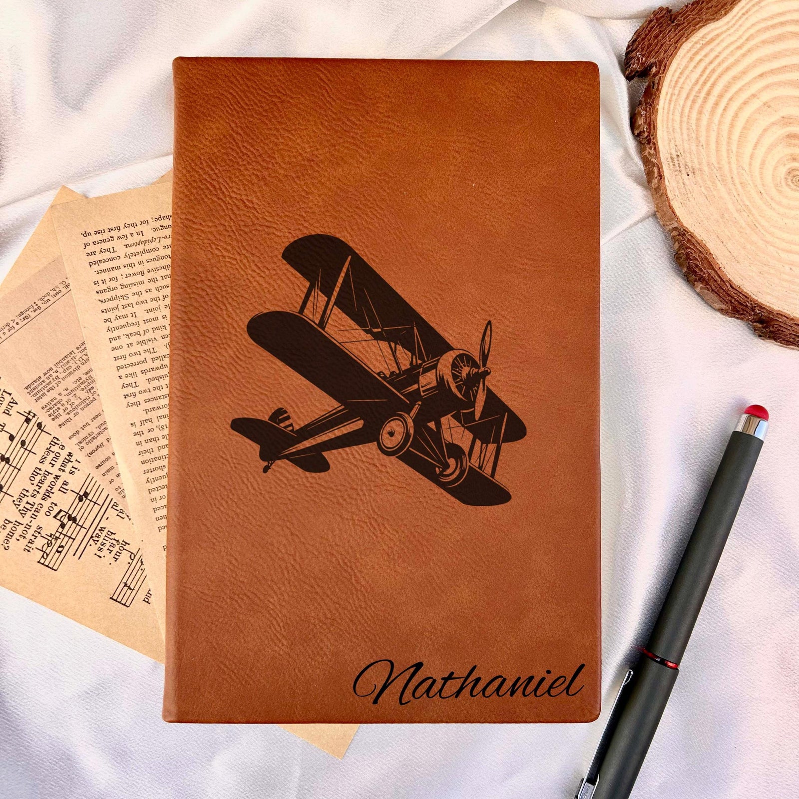 Vintage Airplane Custom Journal – Hard Cover, Design #4