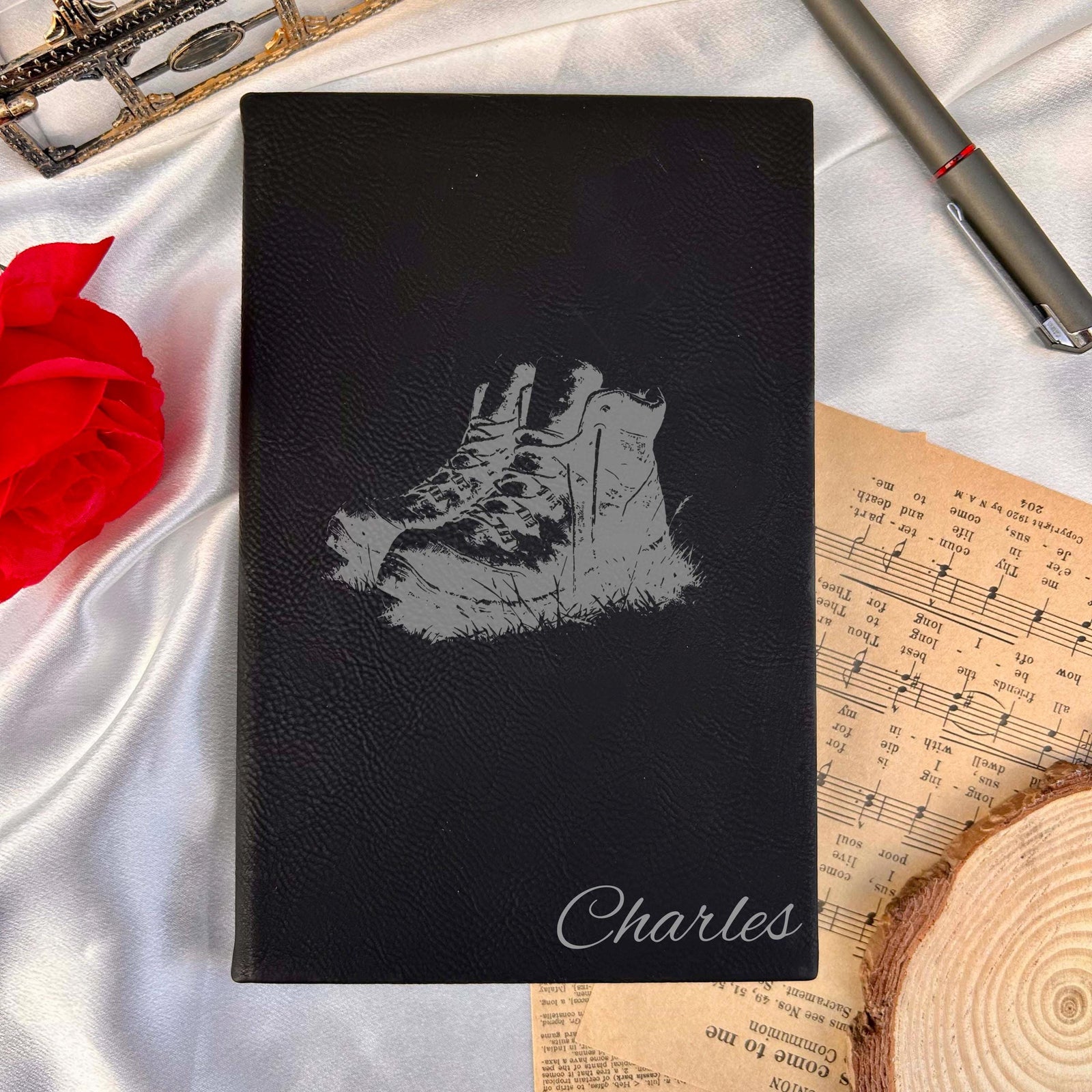 Hiker Boots Custom Journal – Hard Cover, Design #15