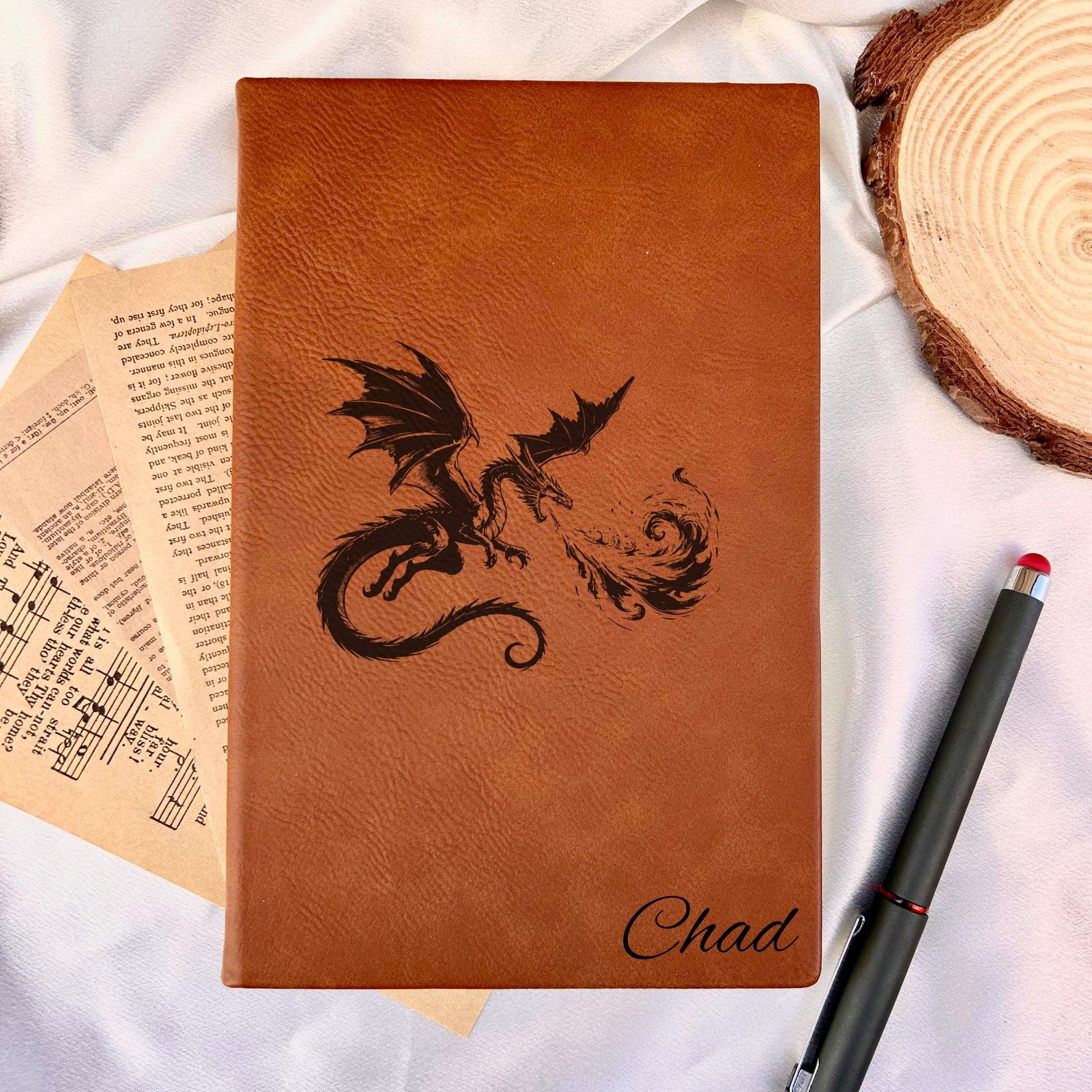Flying Dragon Custom Journal – Hard Cover, Dragon Design #3