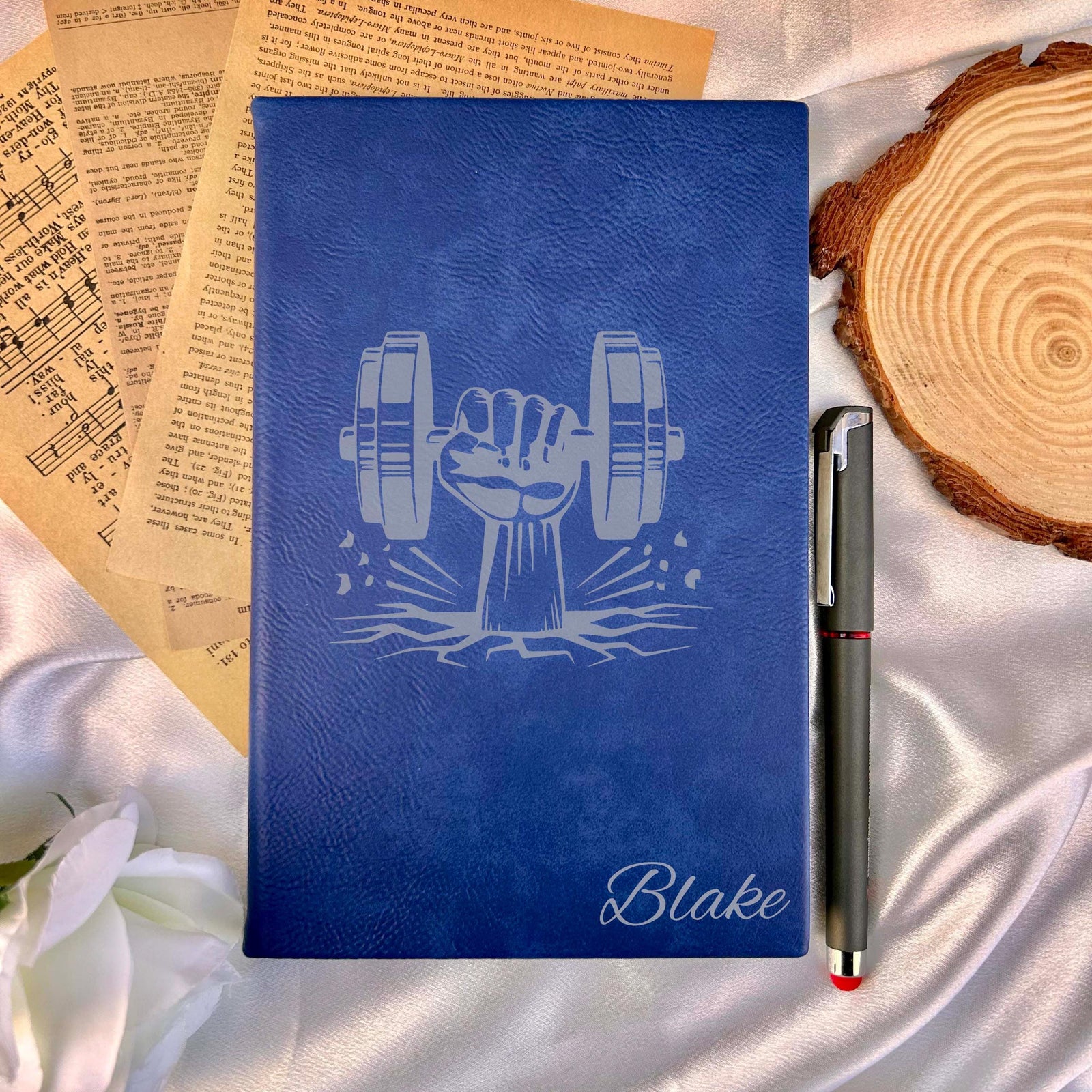 Dumbbell Custom Journal – Hard Cover