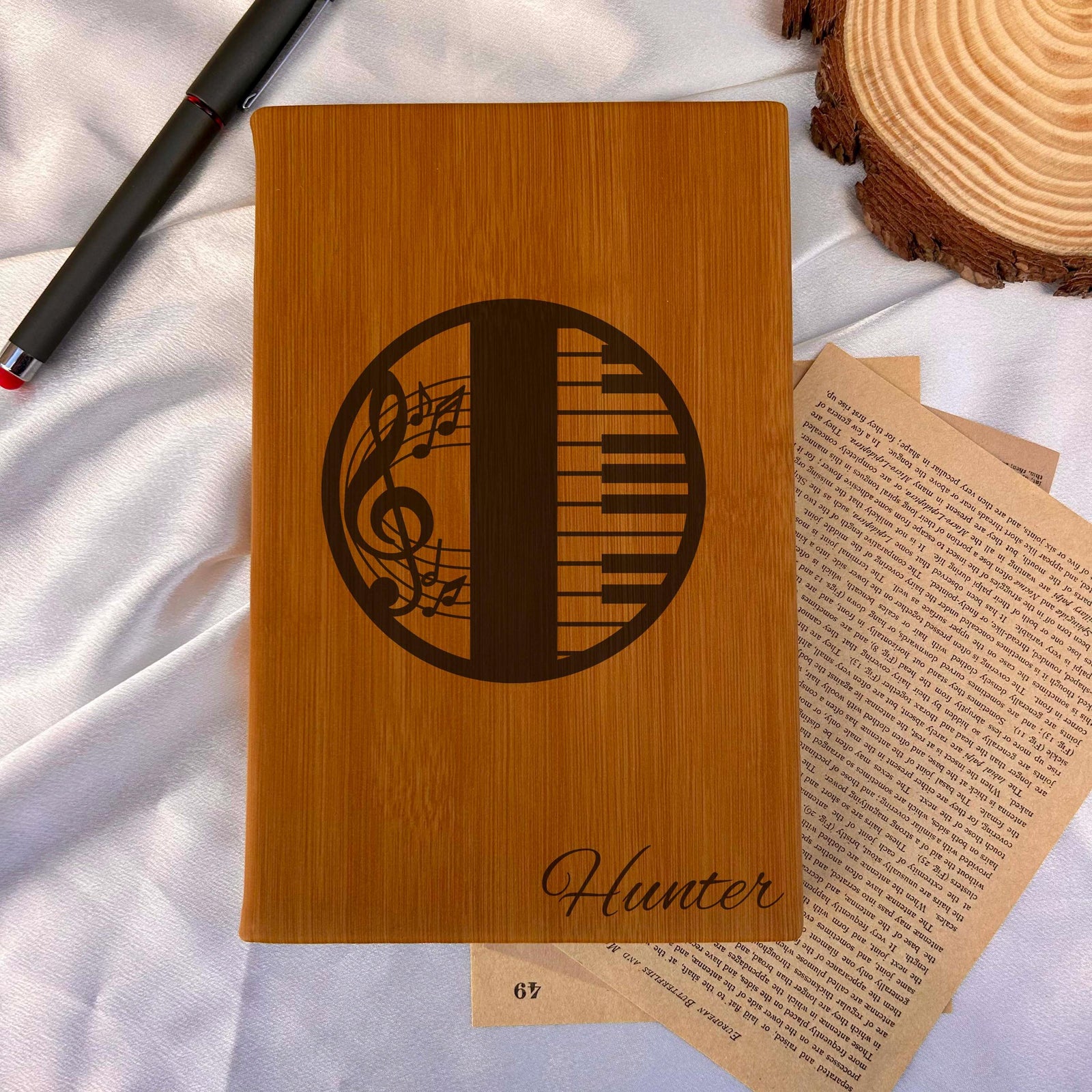Piano Custom Journal – Hard Cover, Piano Design #2