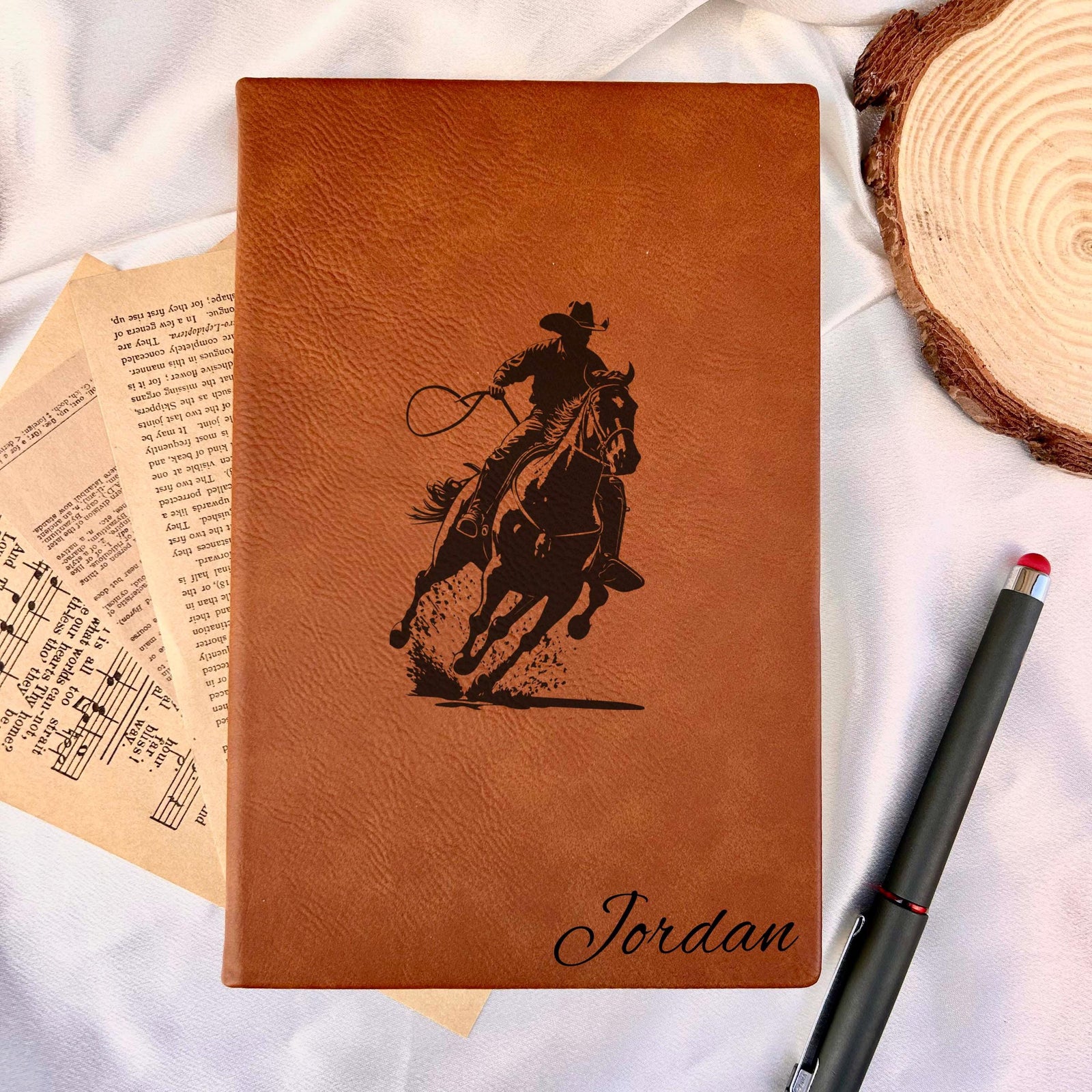 Cowboy Custom Journal – Hard Cover, Cowboy Design #2