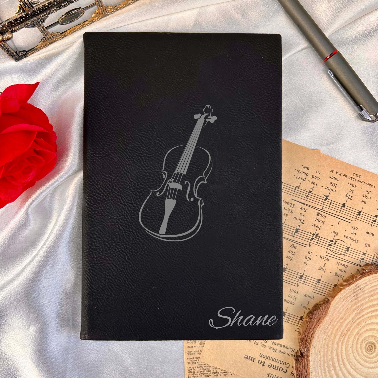 Violin Custom Journal – Hard Cover, Violin Design #2
