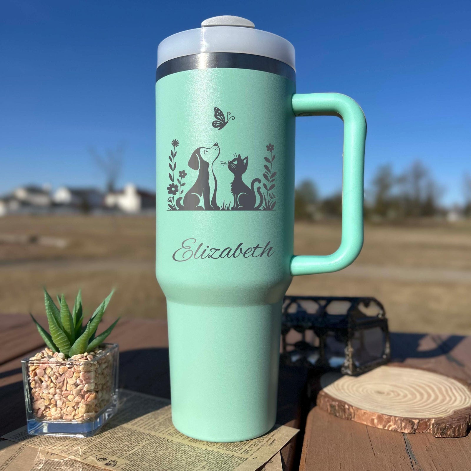 Pets & Nature 40oz Engraved Tumbler – Stainless Steel
