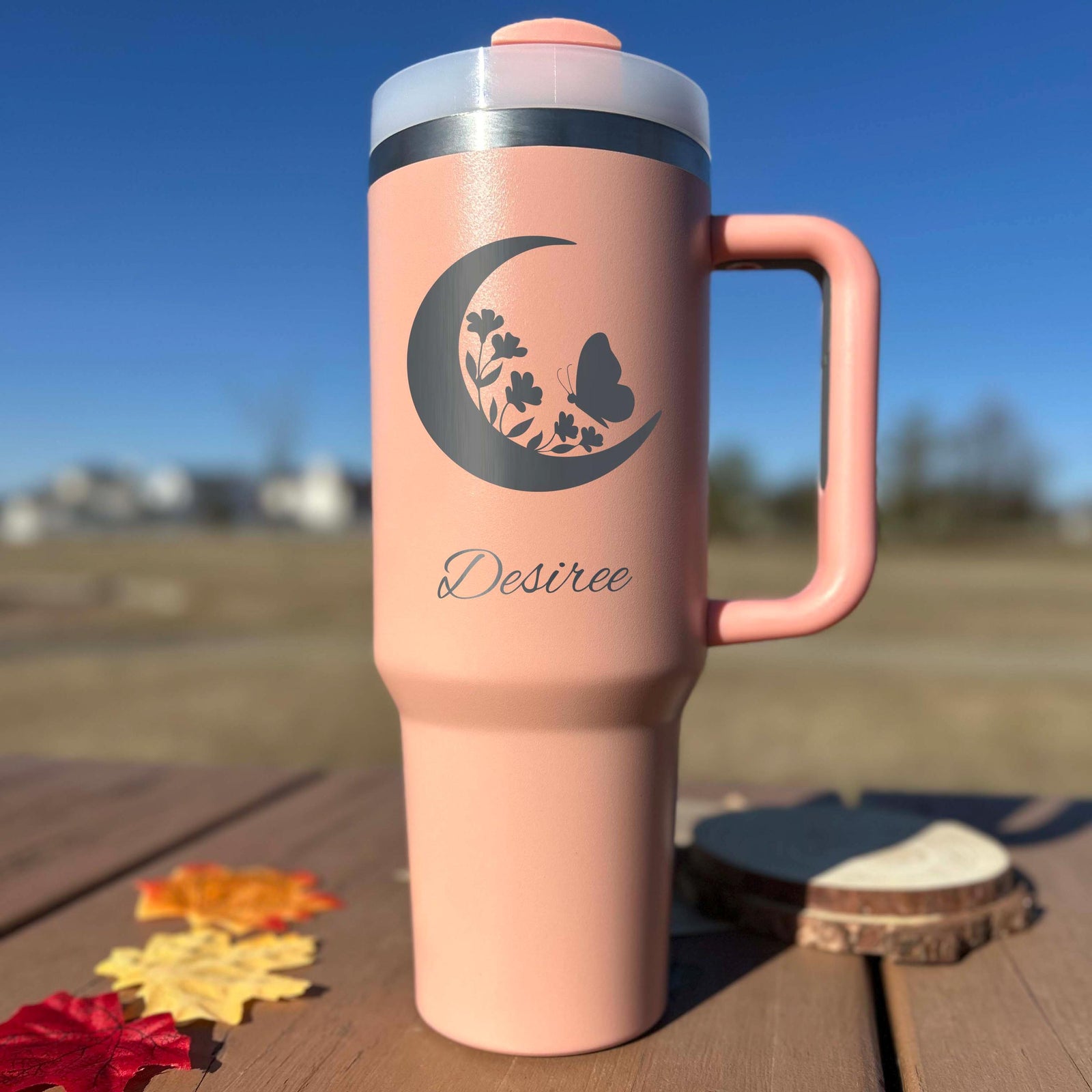 Moon Lover 40oz Engraved Tumbler – Stainless Steel