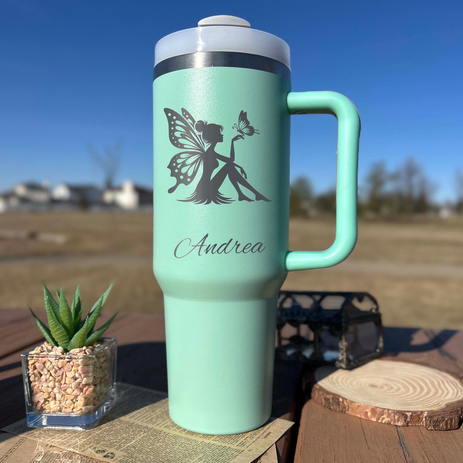Cute Fairy 40oz Engraved Tumbler – Stainless Steel