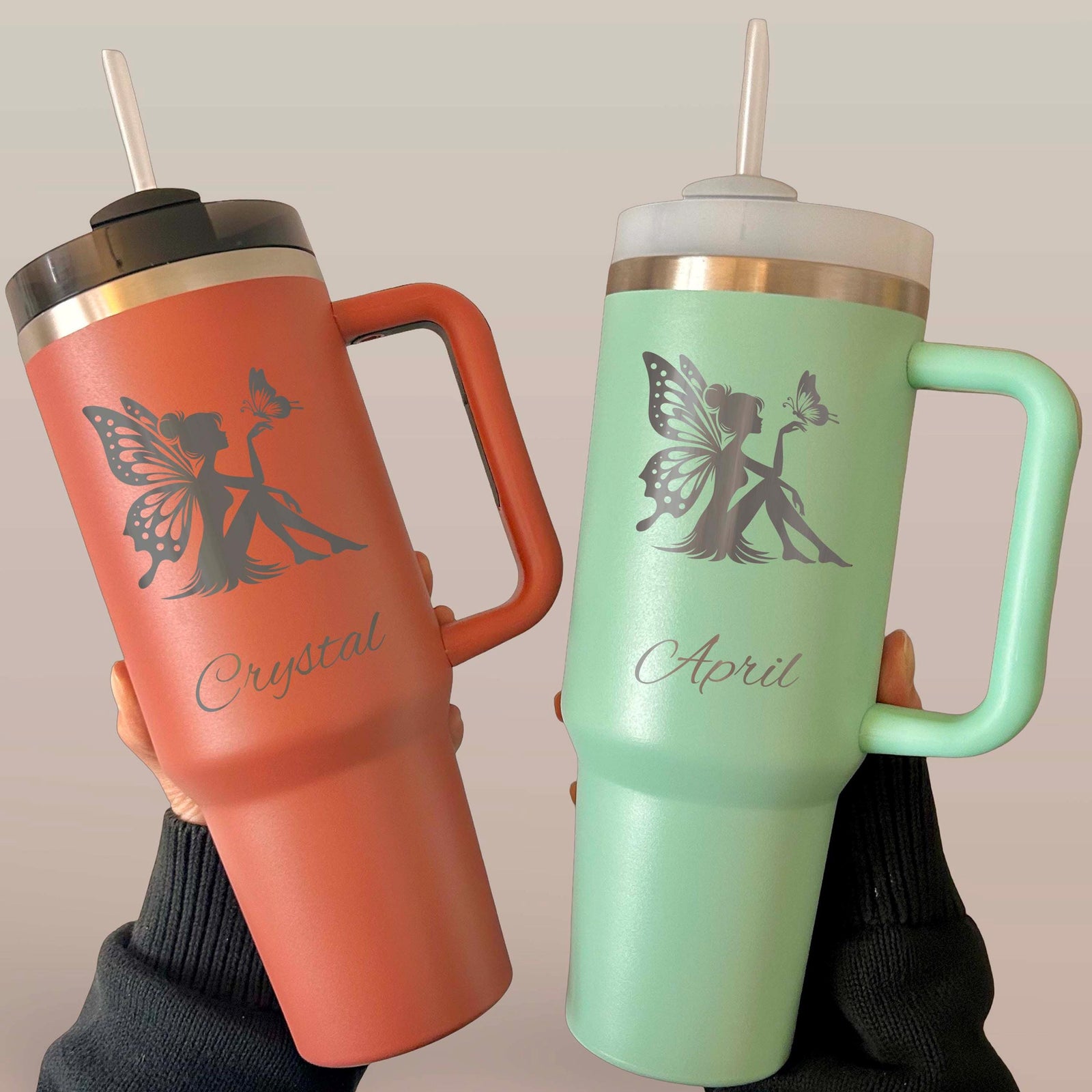 Cute Fairy 40oz Engraved Tumbler – Stainless Steel