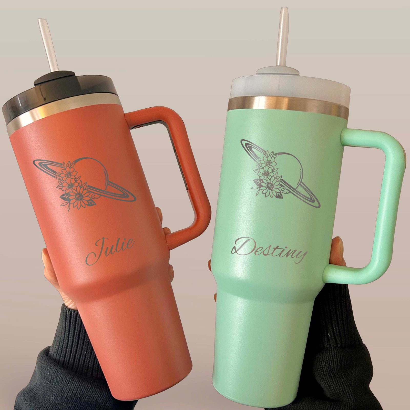 Saturn 40oz Engraved Tumbler – Stainless Steel