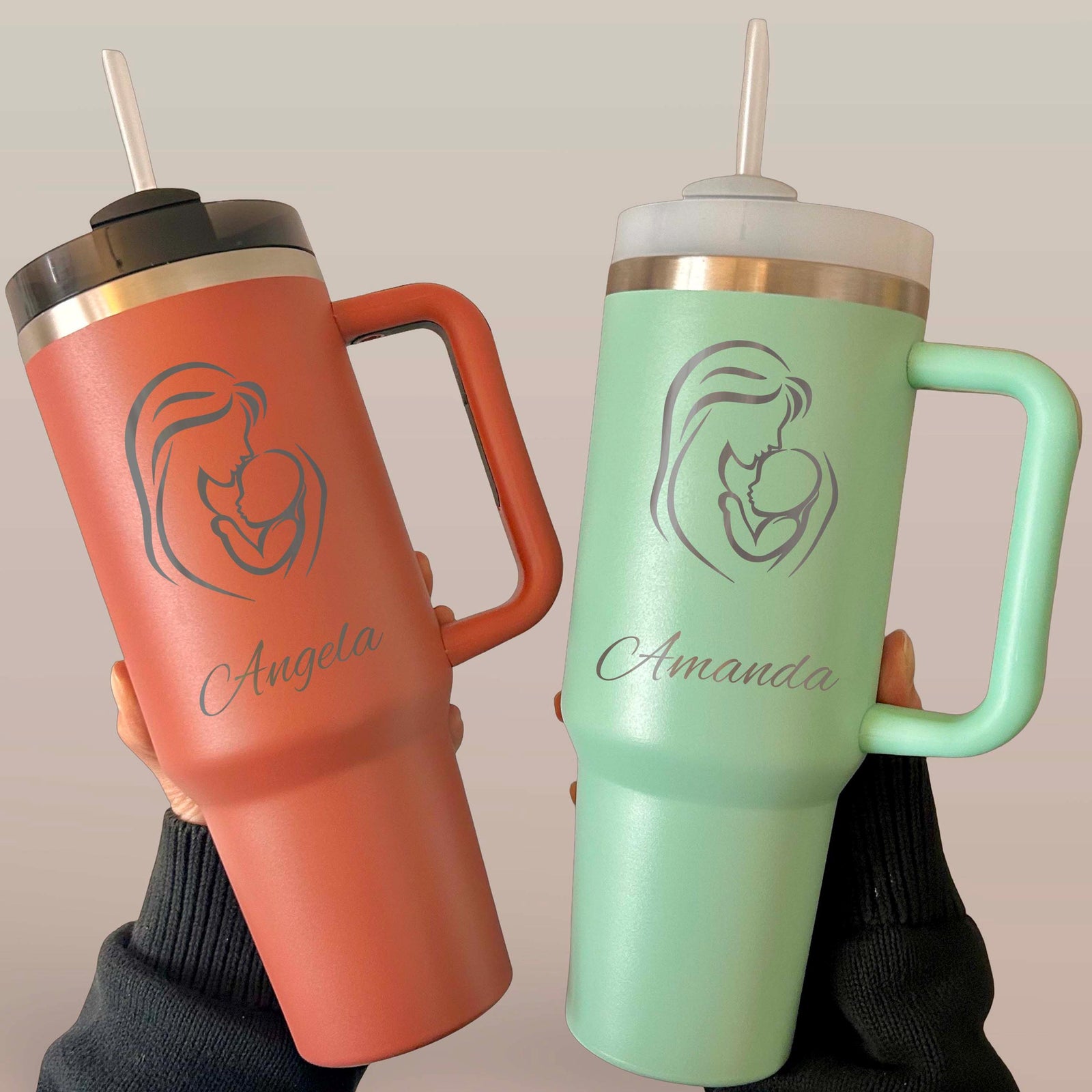 Newborn 40oz Engraved Tumbler – Stainless Steel