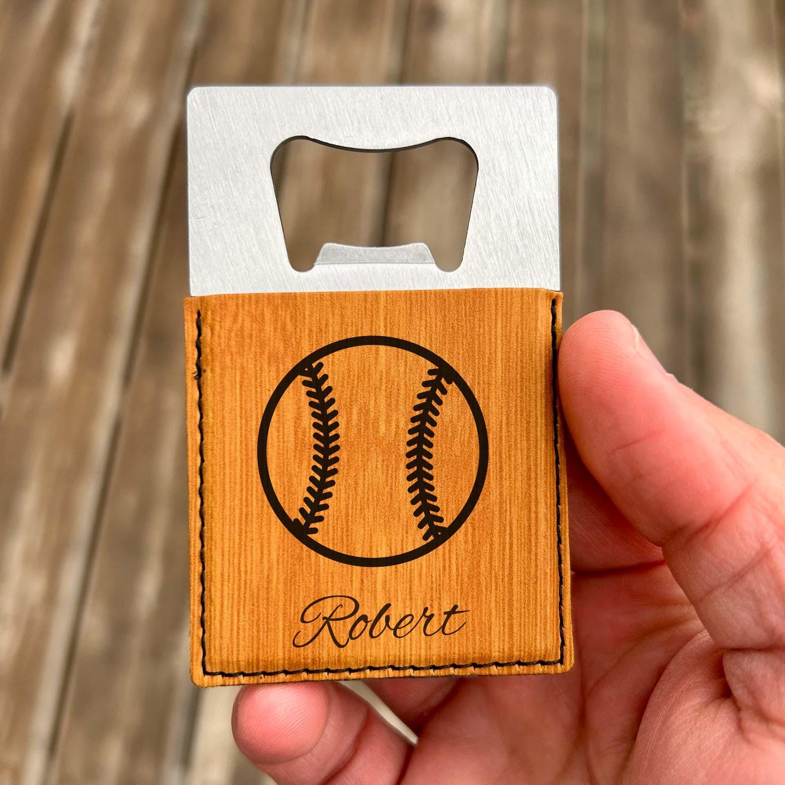 Baseball Large Bottle Opener – Stainless Steel