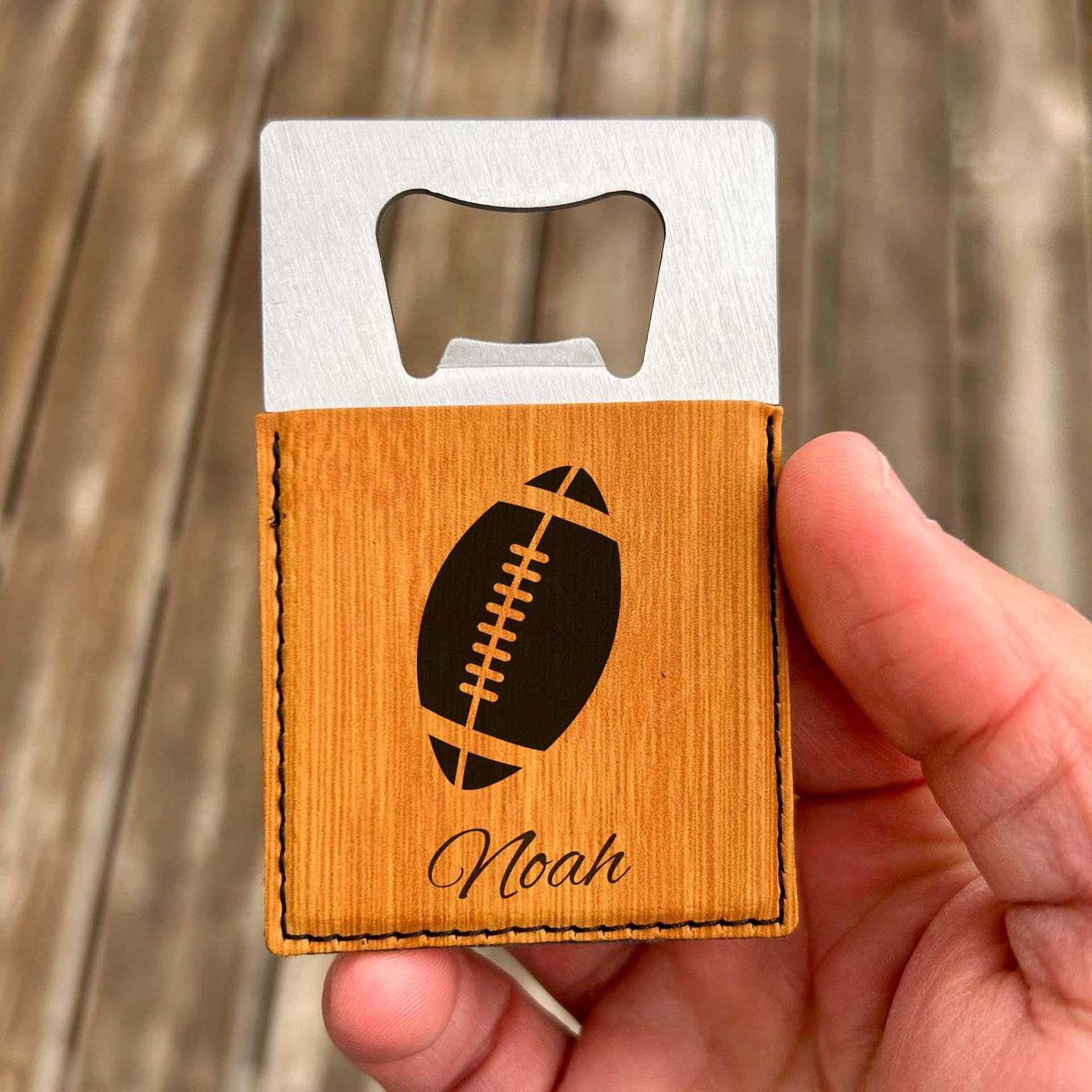 Football Large Bottle Opener – Stainless Steel