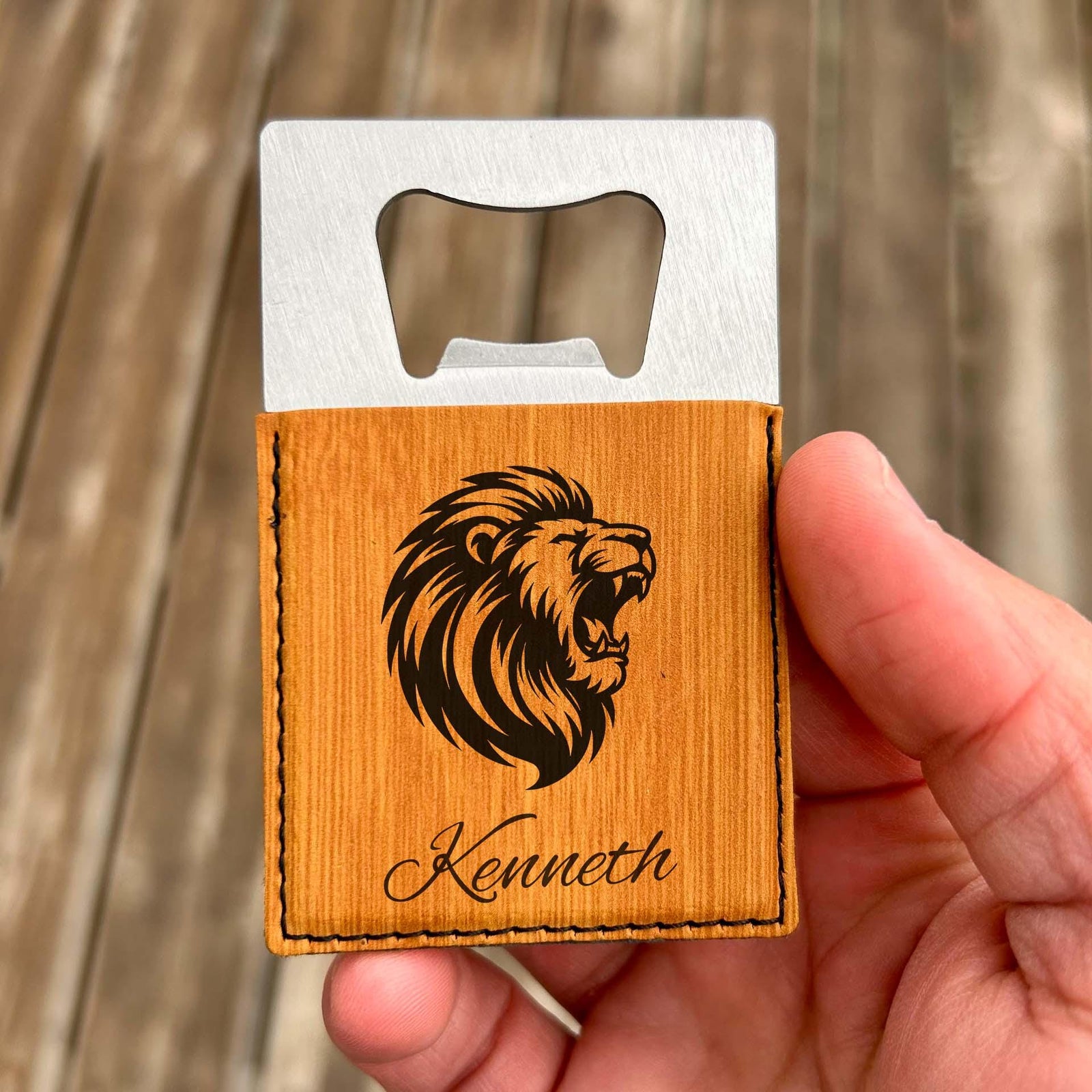 Lion Large Bottle Opener – Stainless Steel, Lion Design #2