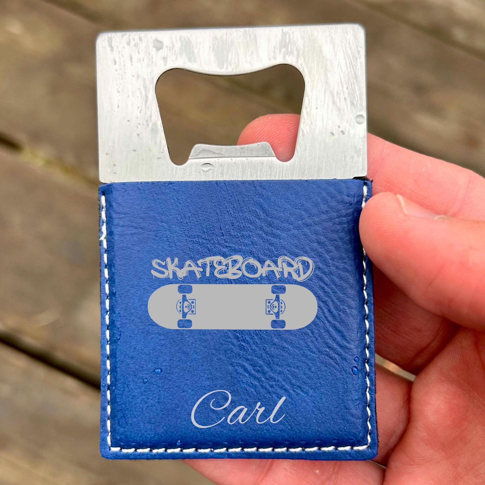 Skateboard Large Bottle Opener – Stainless Steel, Skate Design #2