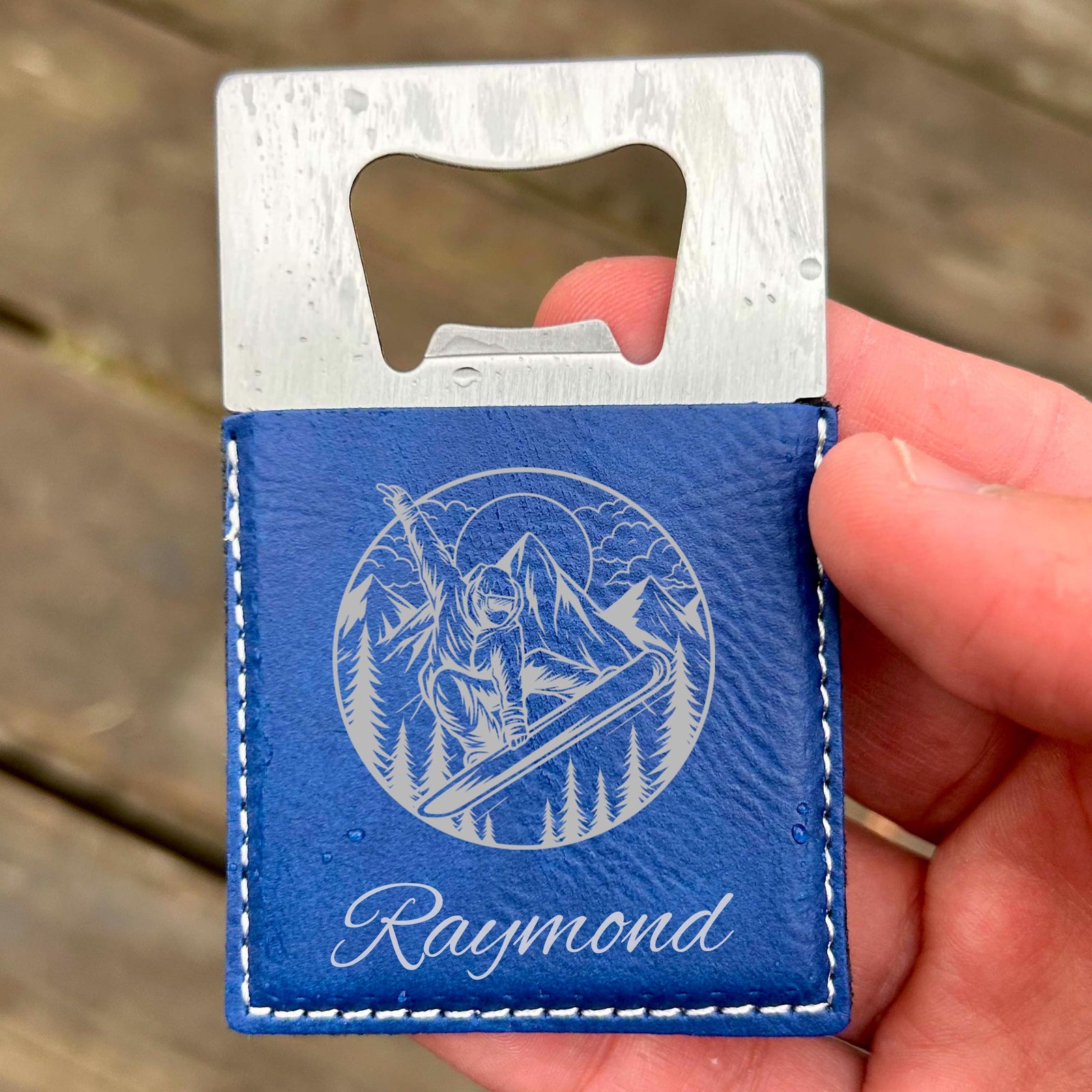 Snowboard Large Bottle Opener – Stainless Steel, Snowboard Design #3