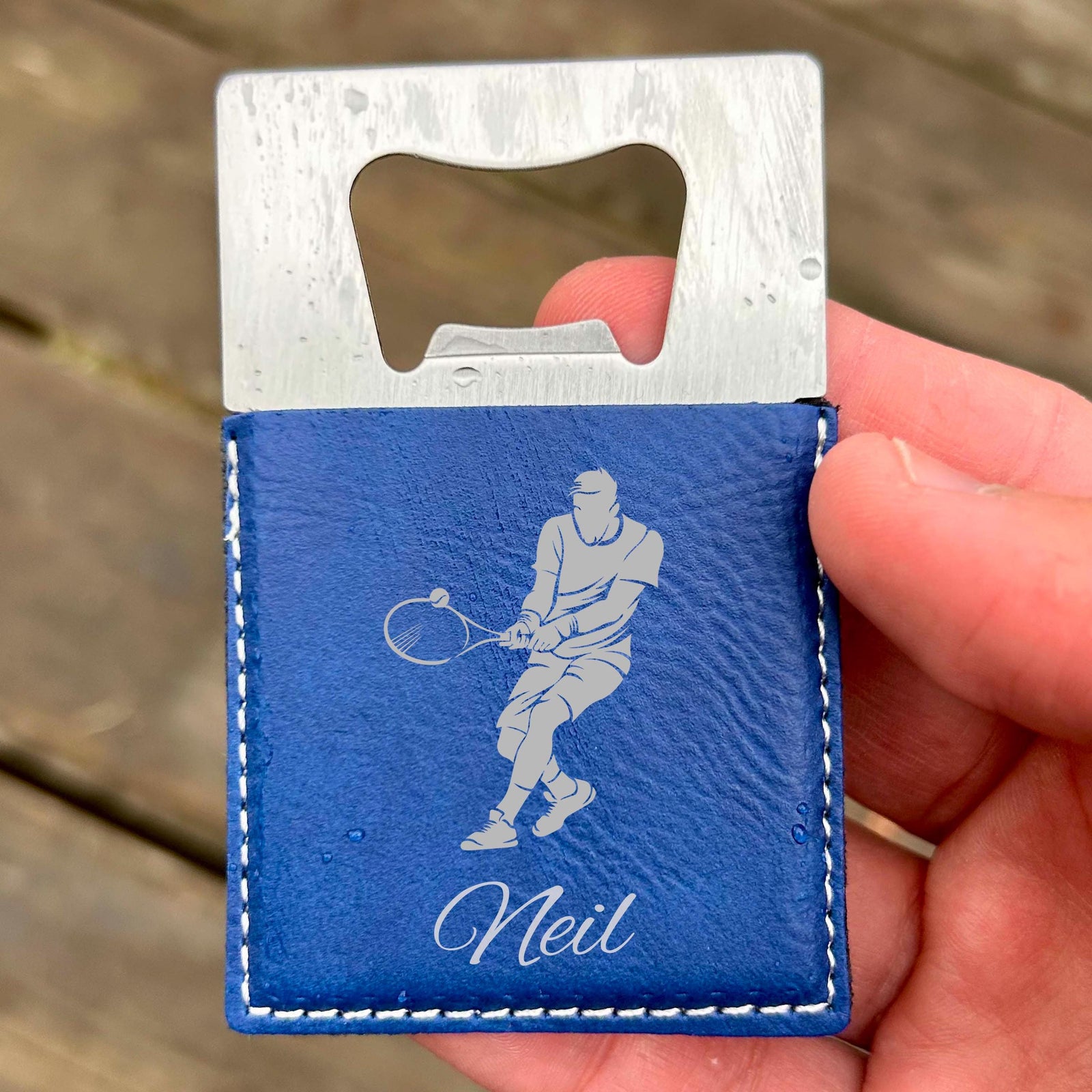 Tennis Large Bottle Opener – Stainless Steel, Tennis Design #2