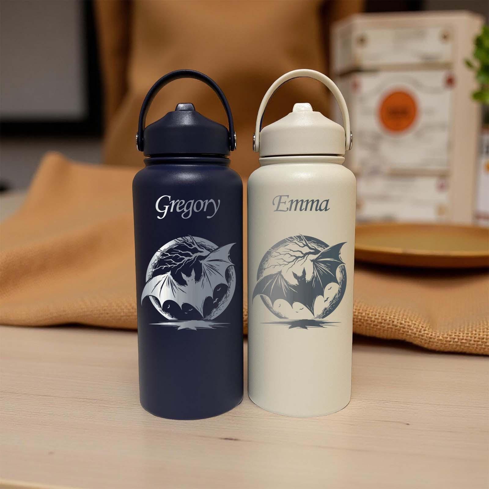 Midnight Bat 32oz Water Bottle – Stainless Steel