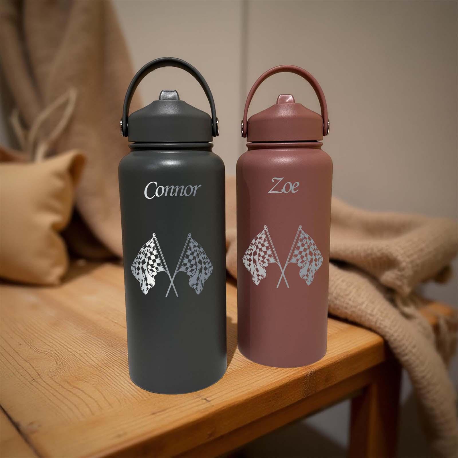 Race Flag 32oz Water Bottle – Stainless Steel