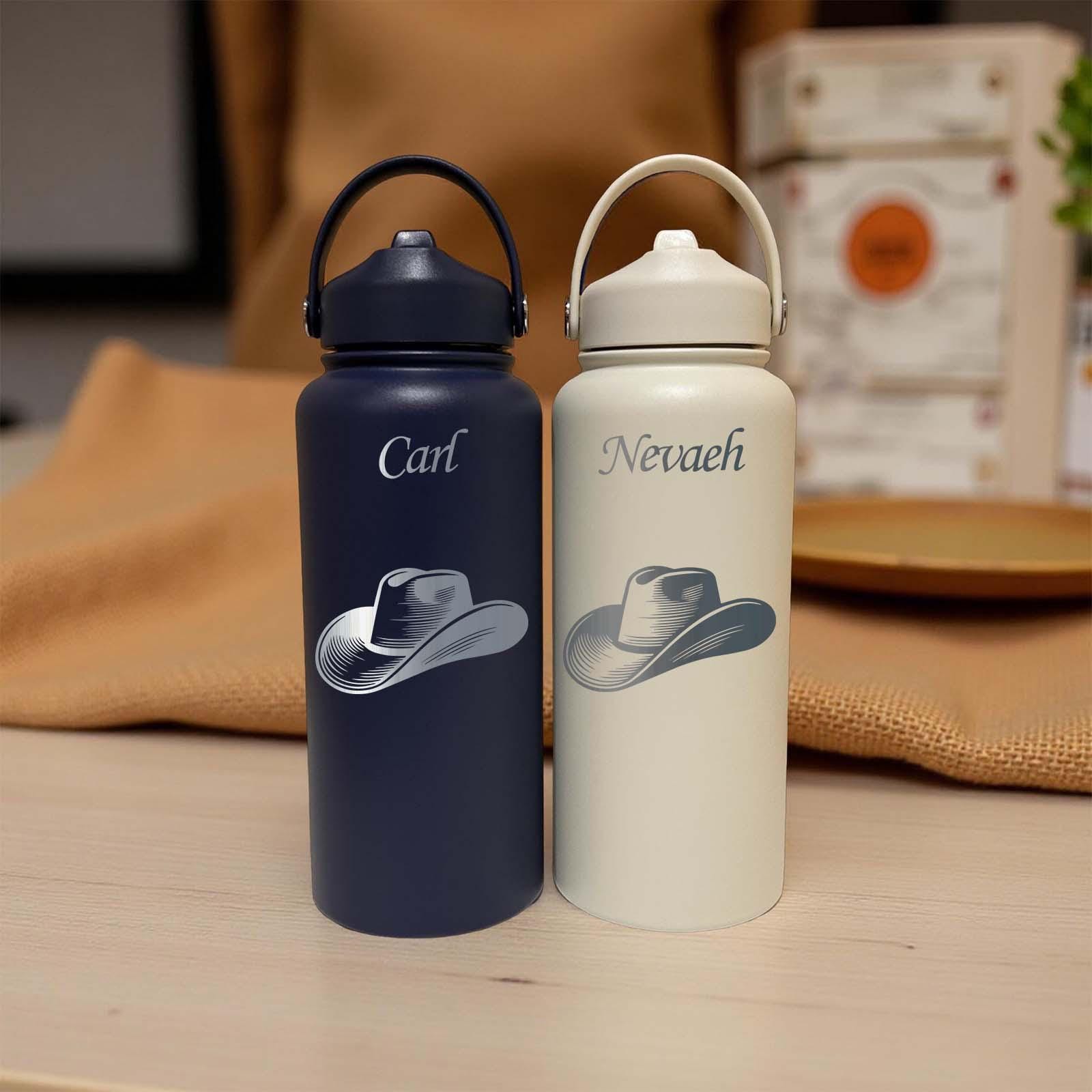 Rodeo Hat 32oz Water Bottle – Stainless Steel