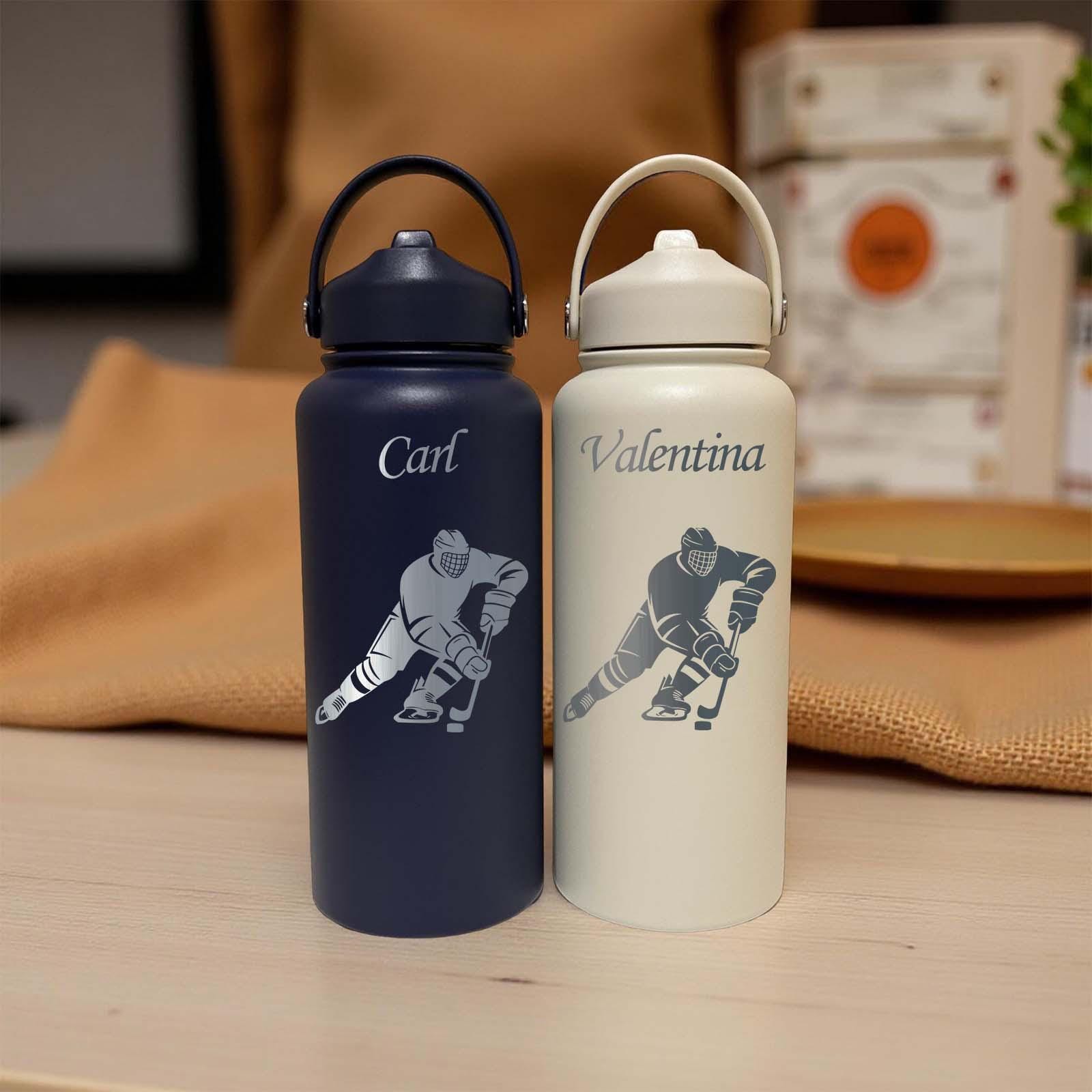 Hockey 32oz Water Bottle – Stainless Steel