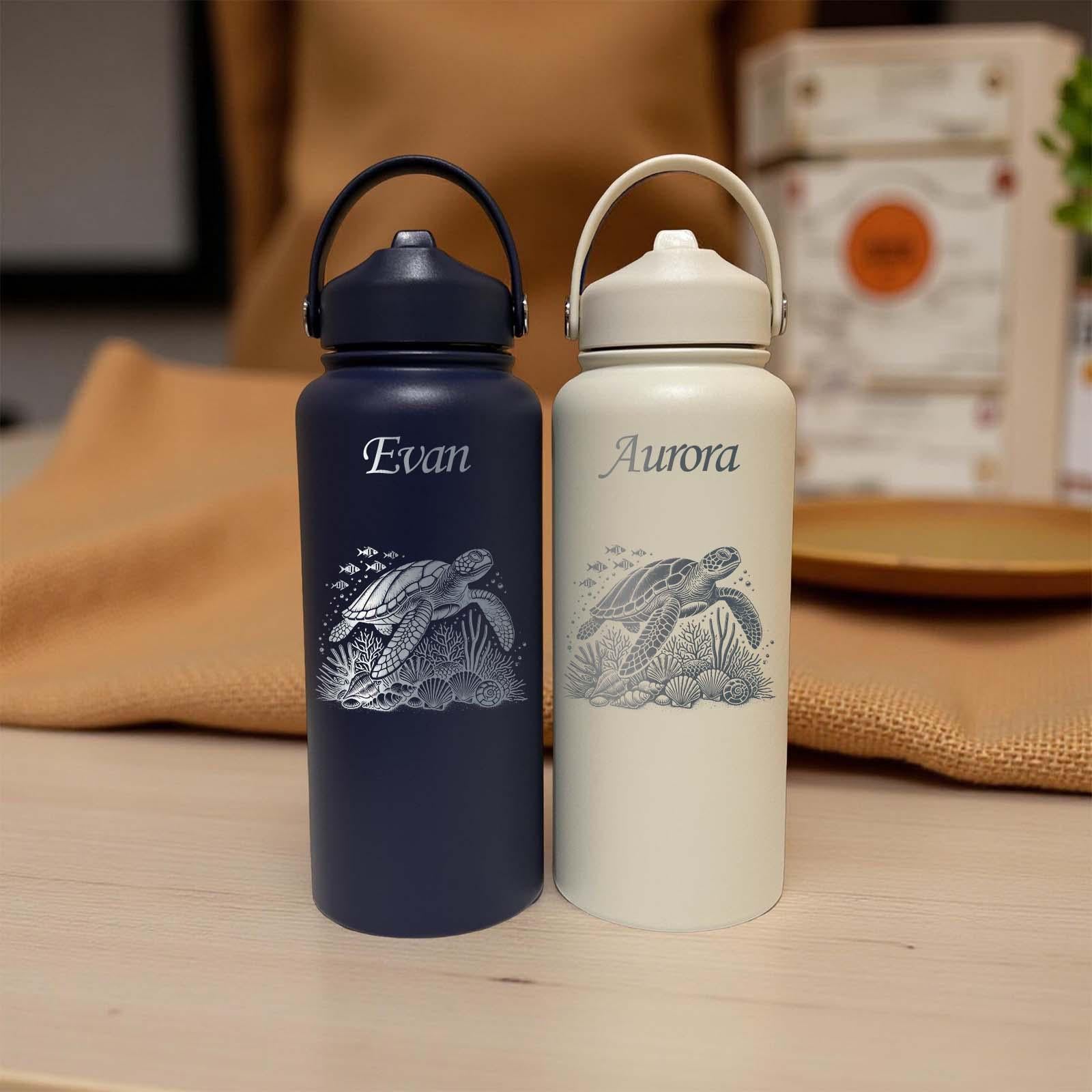 Turtle 32oz Water Bottle – Stainless Steel