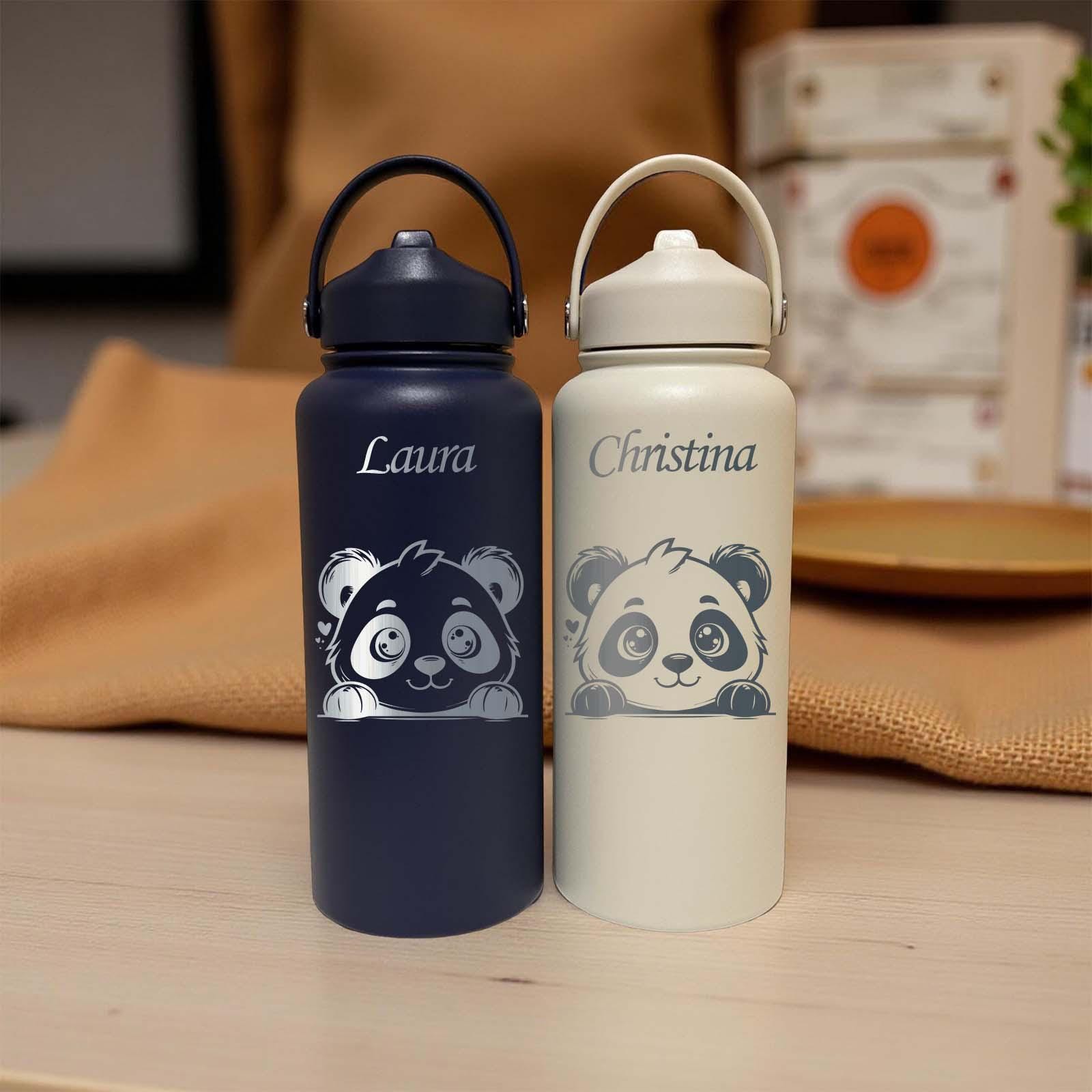 Baby Panda 32oz Water Bottle – Stainless Steel
