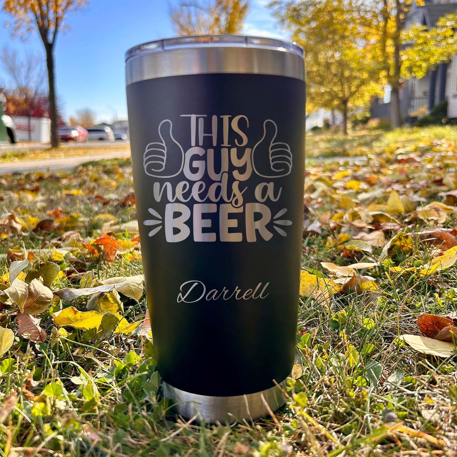 Fun Beer 20oz Engraved Tumbler – Stainless Steel, Saying #43
