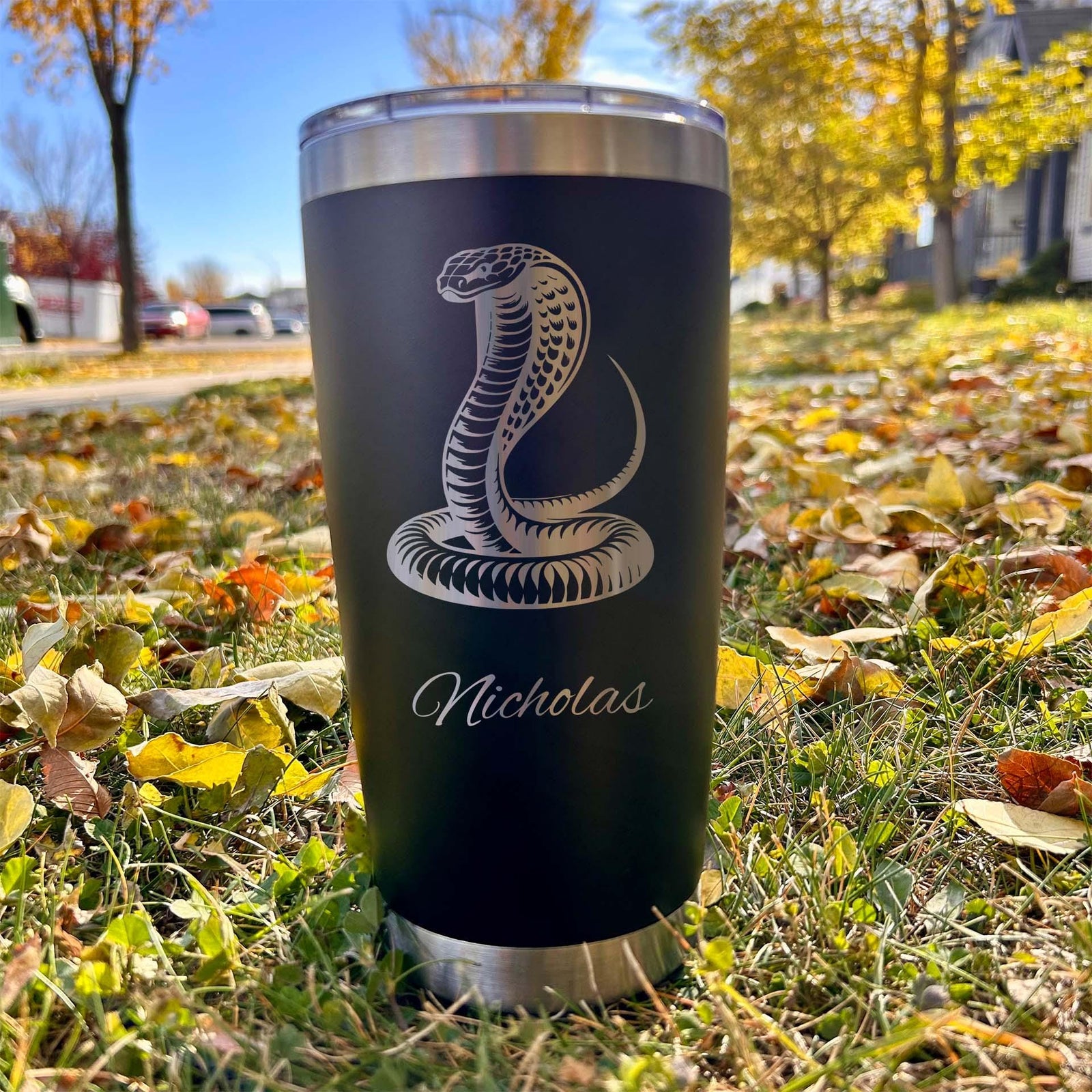 Cobra 20oz Engraved Tumbler – Stainless Steel