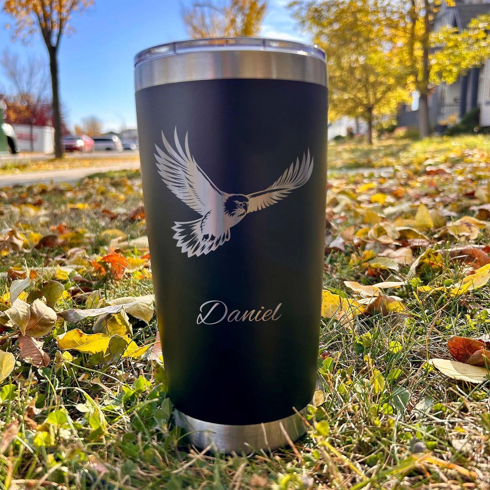 Eagle 20oz Engraved Tumbler – Stainless Steel, Eagle Design #2