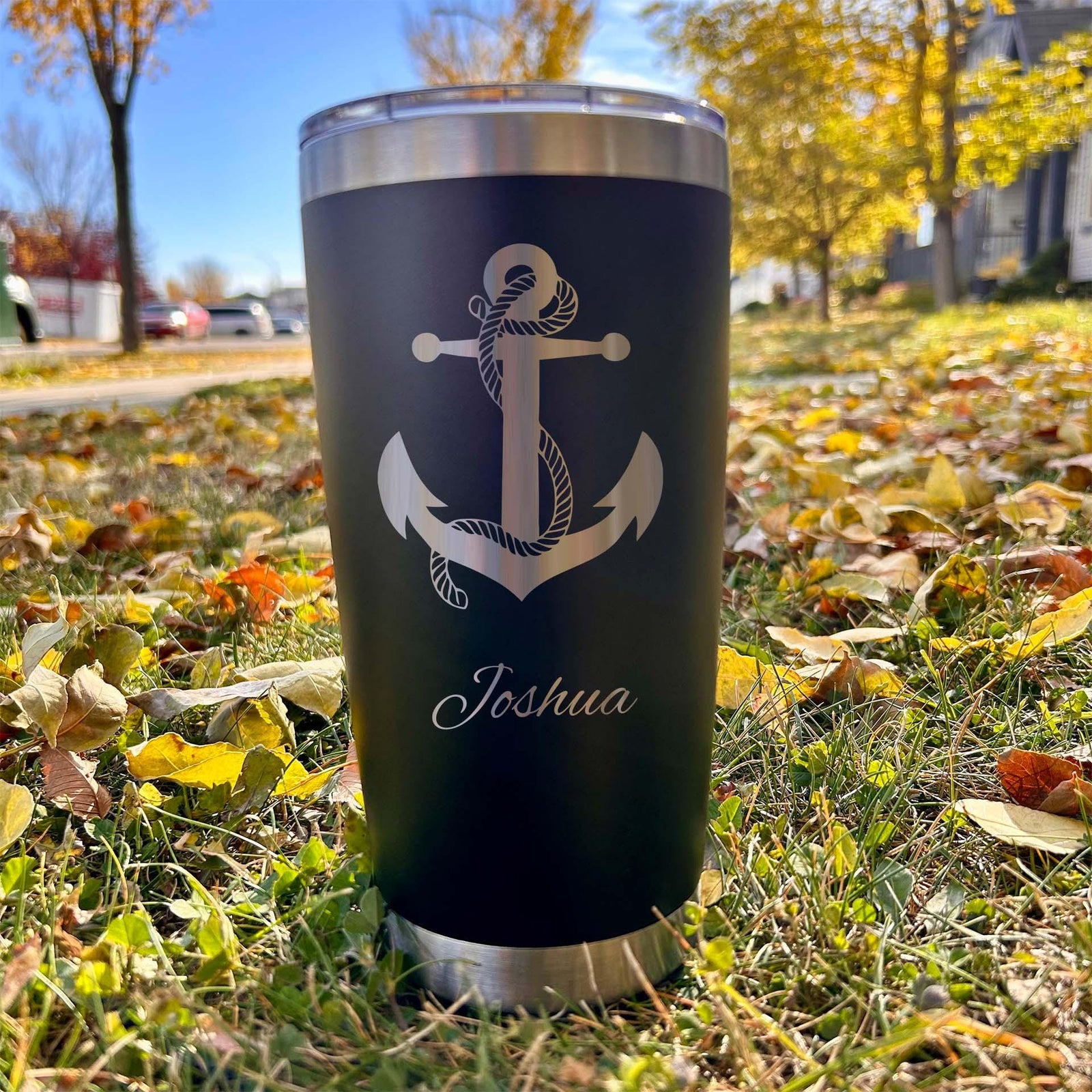 Anchor 20oz Engraved Tumbler – Stainless Steel