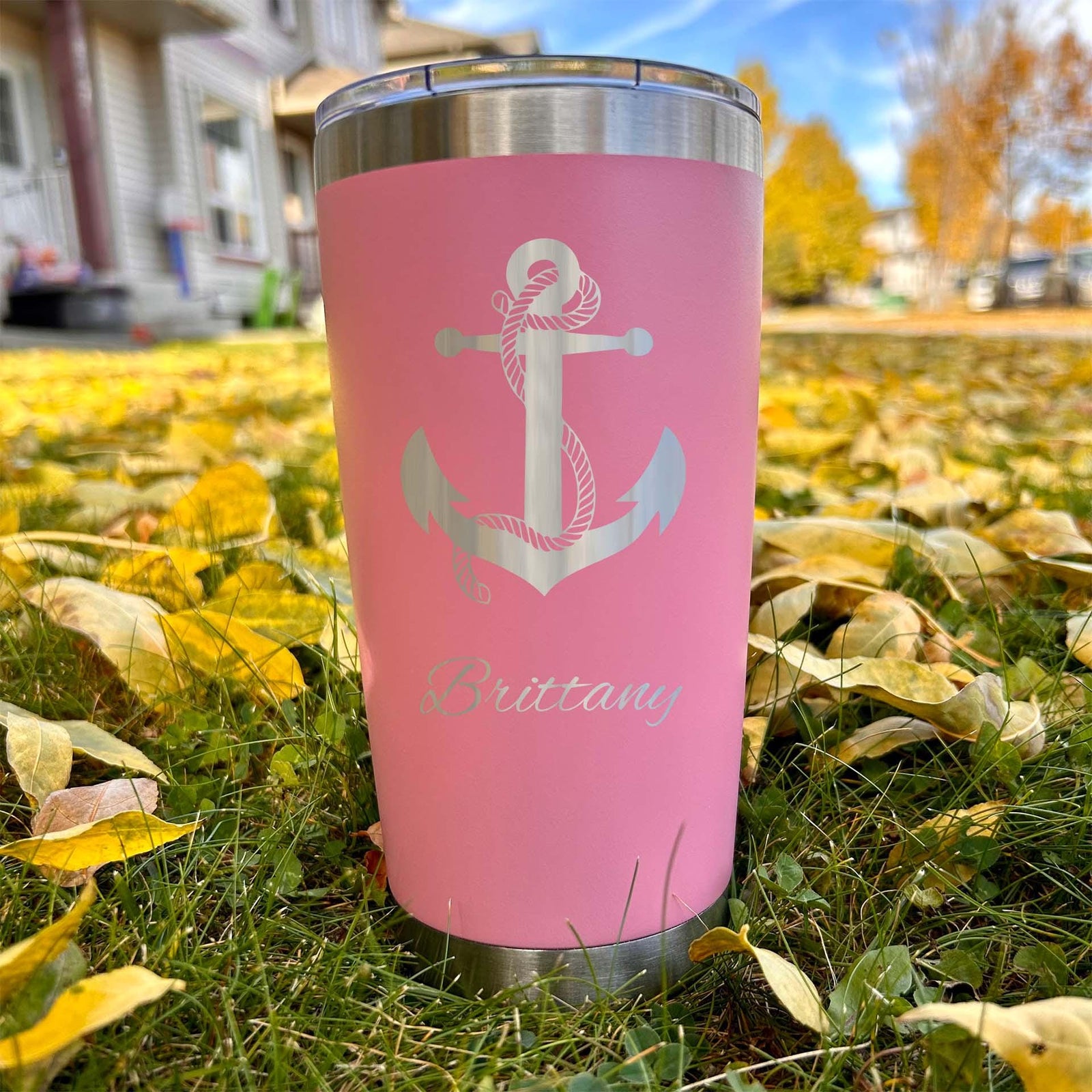 Anchor 20oz Engraved Tumbler – Stainless Steel