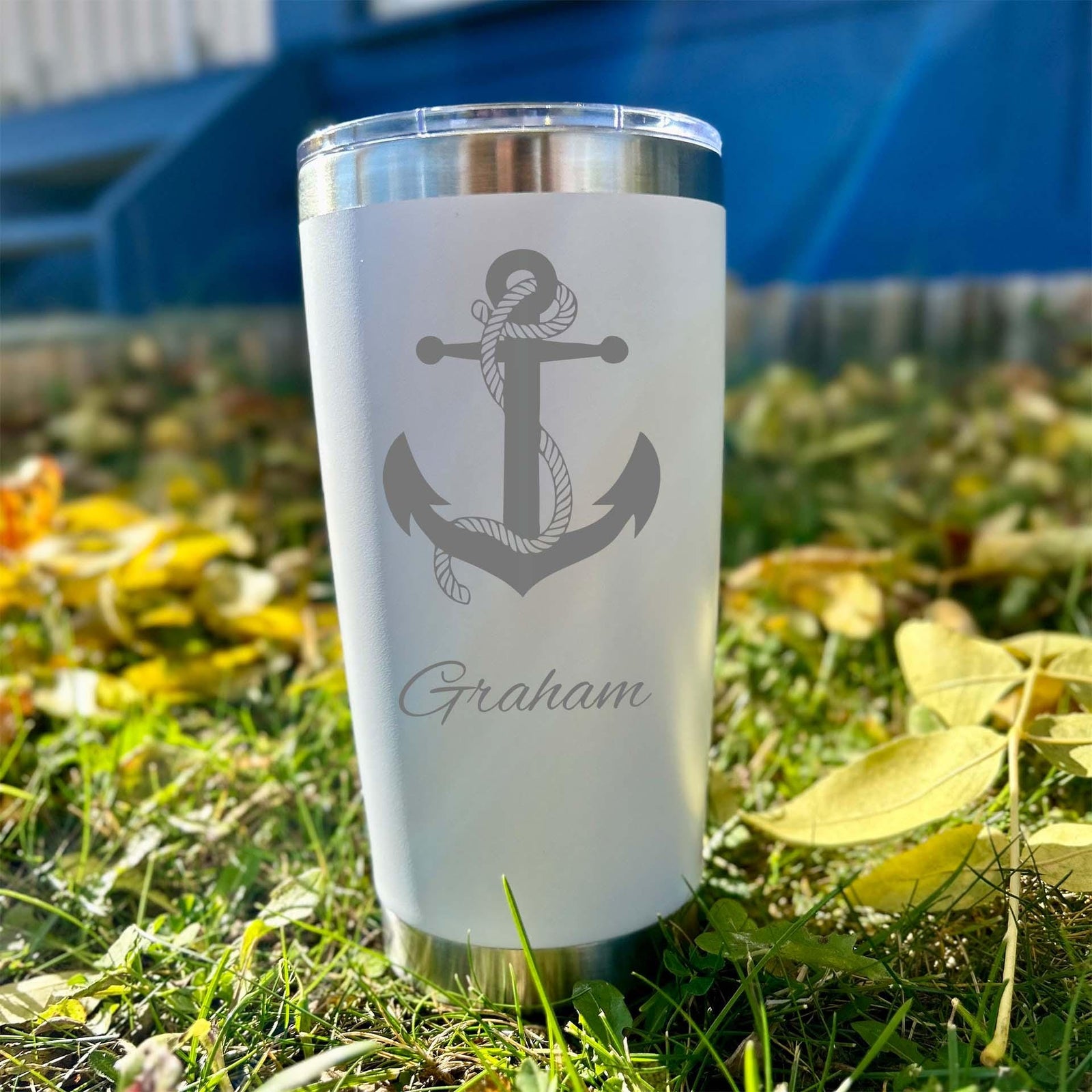 Anchor 20oz Engraved Tumbler – Stainless Steel