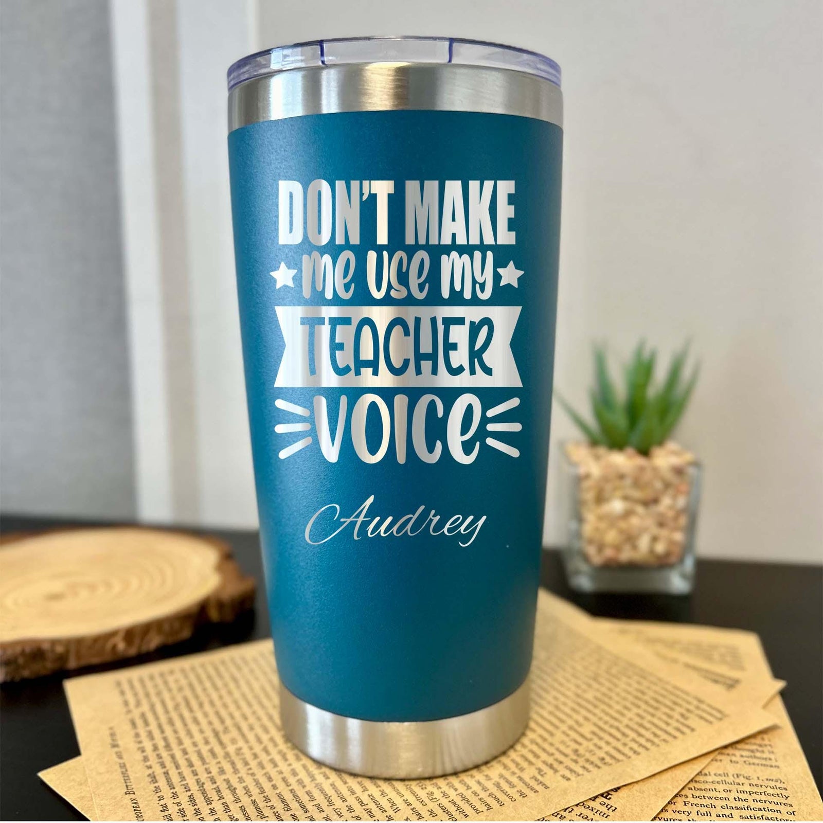 Teacher's Favorite 20oz Engraved Tumbler – Stainless Steel, Saying #7