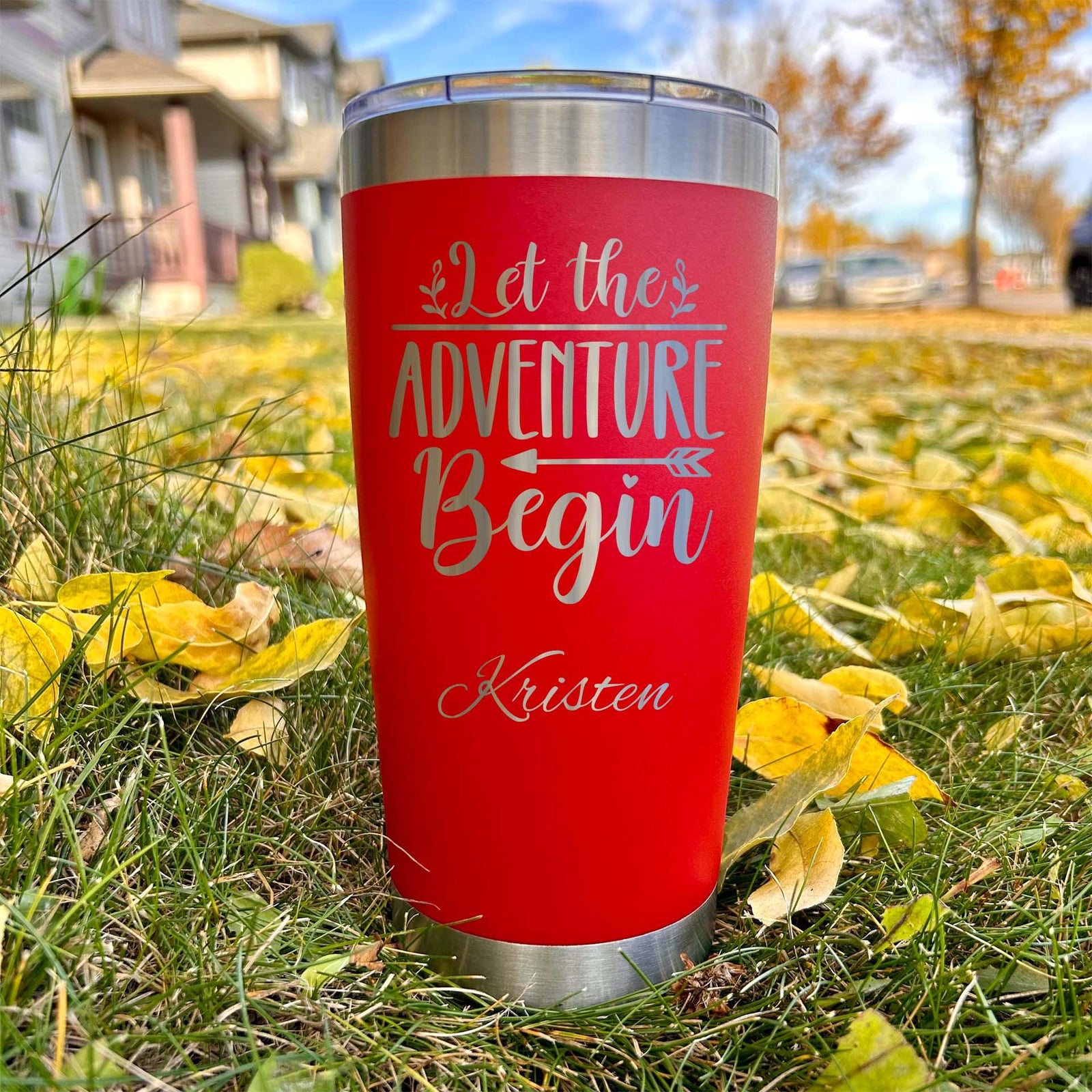 Adventure 20oz Engraved Tumbler – Stainless Steel, Saying #57