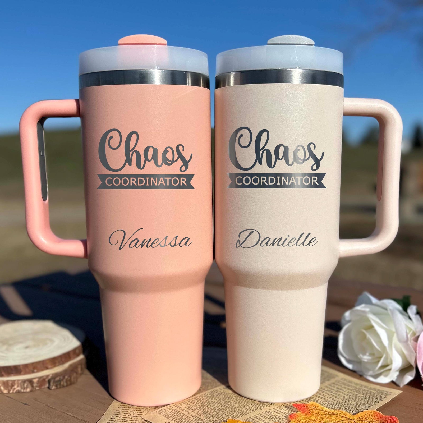 Coordinator 40oz Engraved Tumbler – Stainless Steel, Saying #4