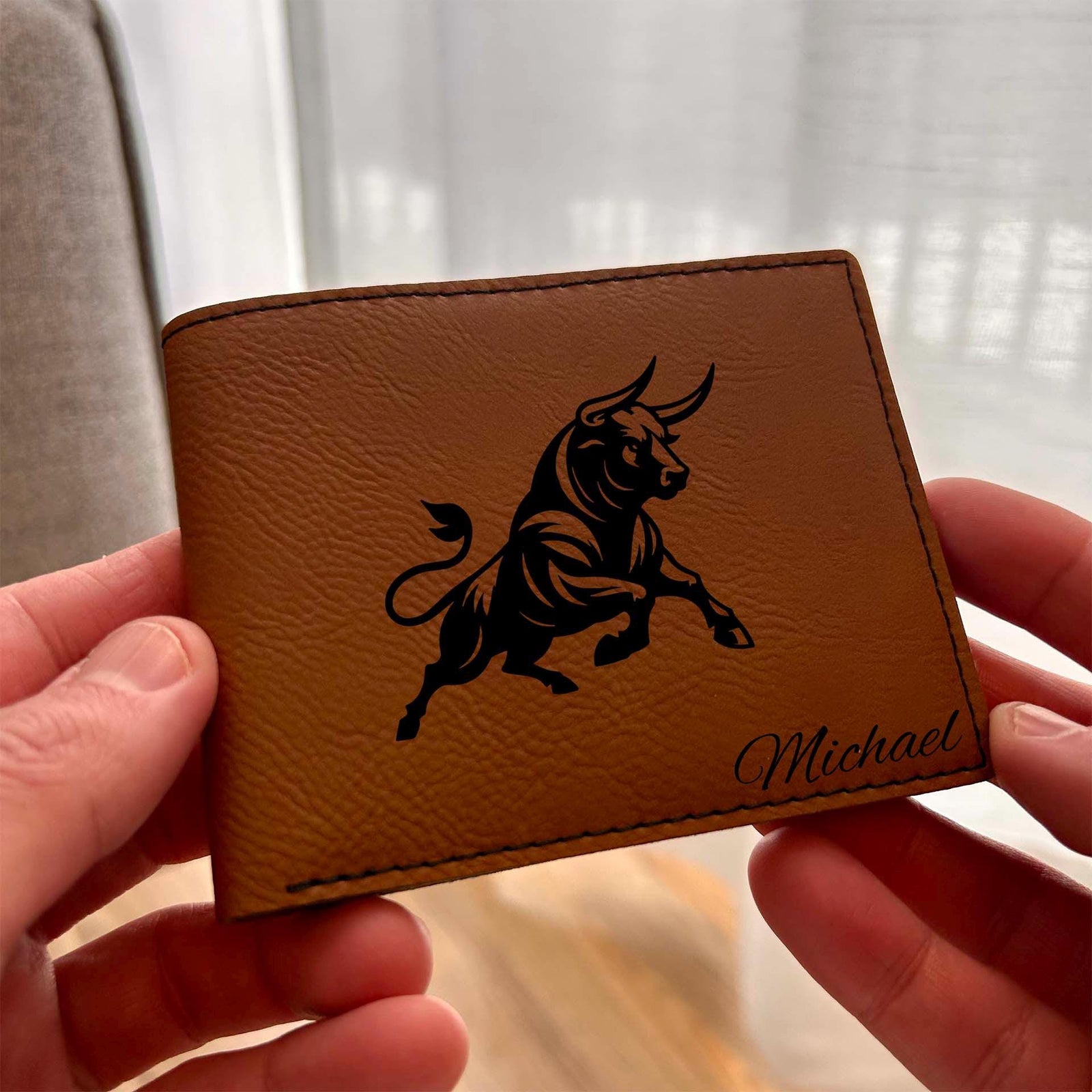 Bull Leather Wallet – Design #100