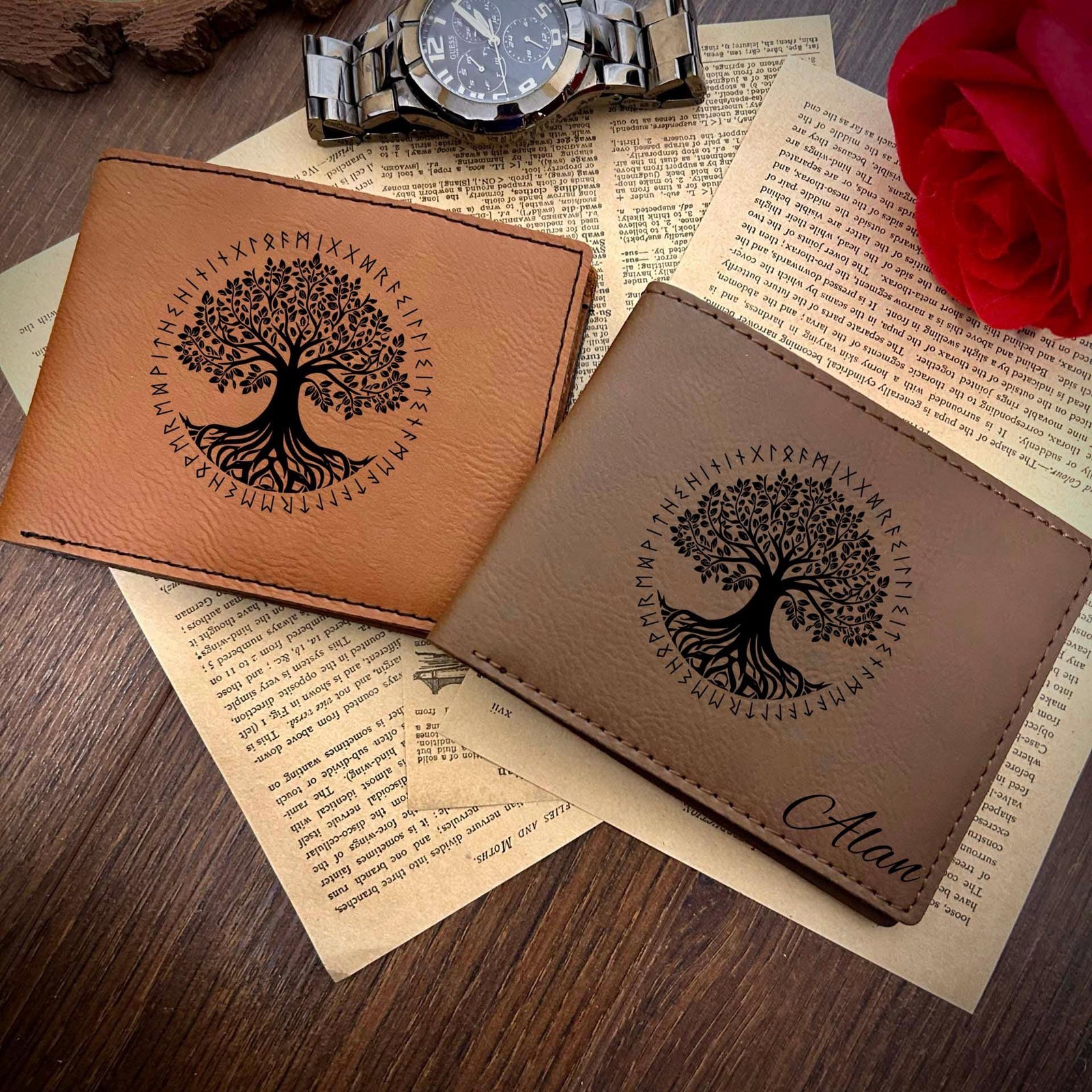 Tree of Life Leather Wallet – Design #105