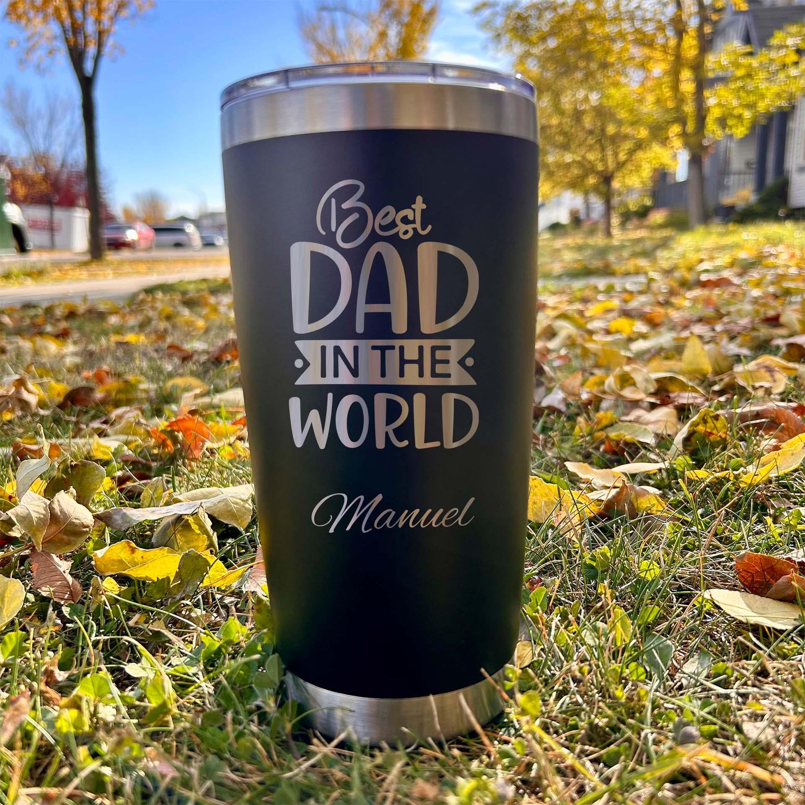 Best Dad 20oz Engraved Tumbler – Stainless Steel, Saying #73