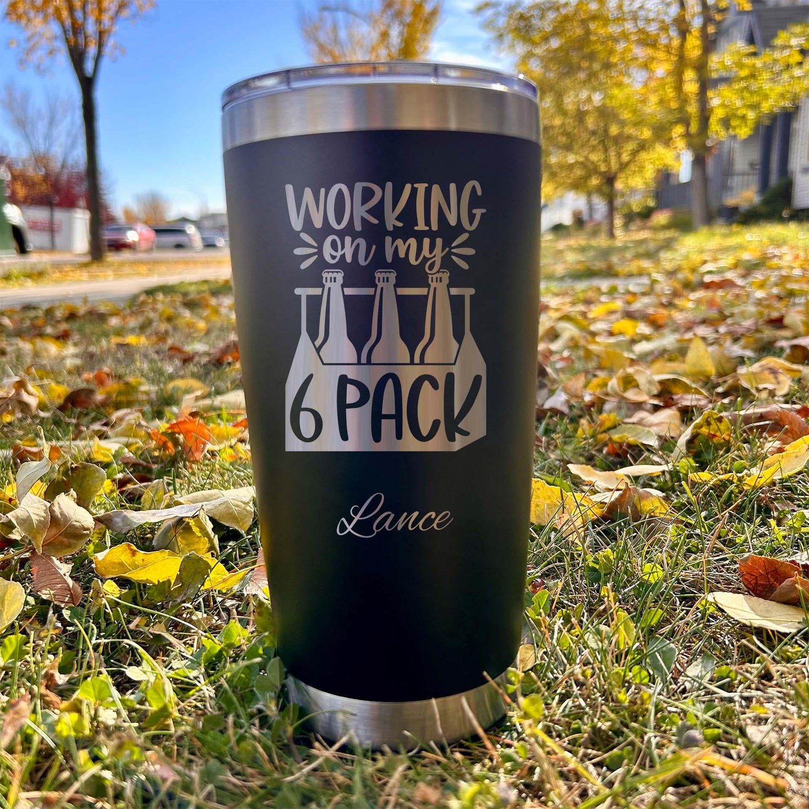 6 Pack 20oz Engraved Tumbler – Stainless Steel, Saying #44