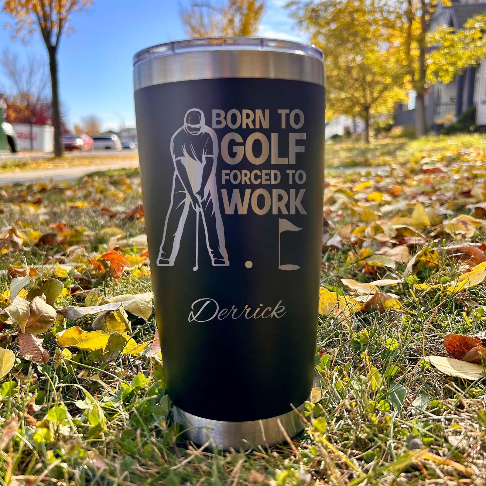 Funny Golfer 20oz Engraved Tumbler – Stainless Steel, Saying #30