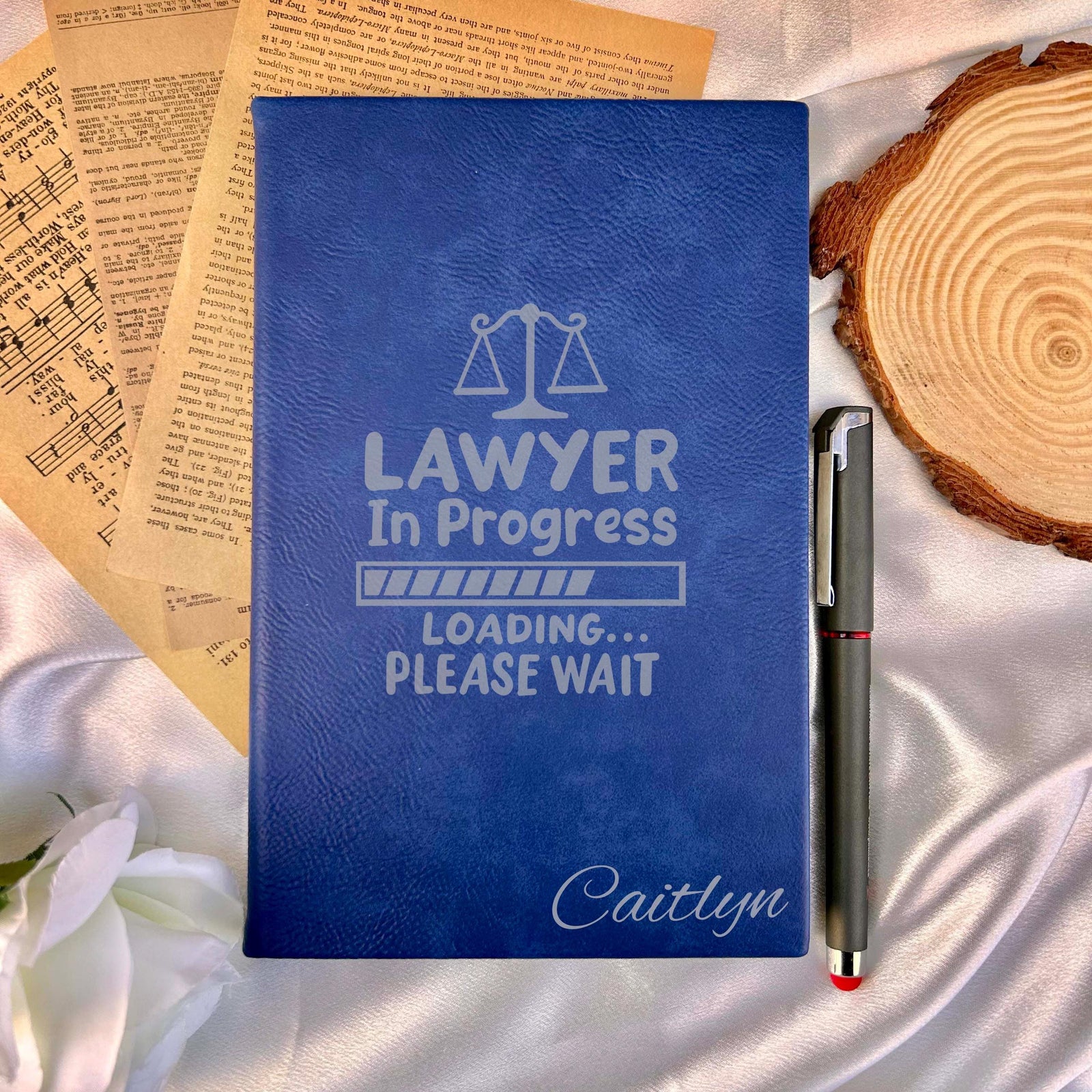 Lawyer In Progress Journal – Hardcover Soft Leather, Saying #25
