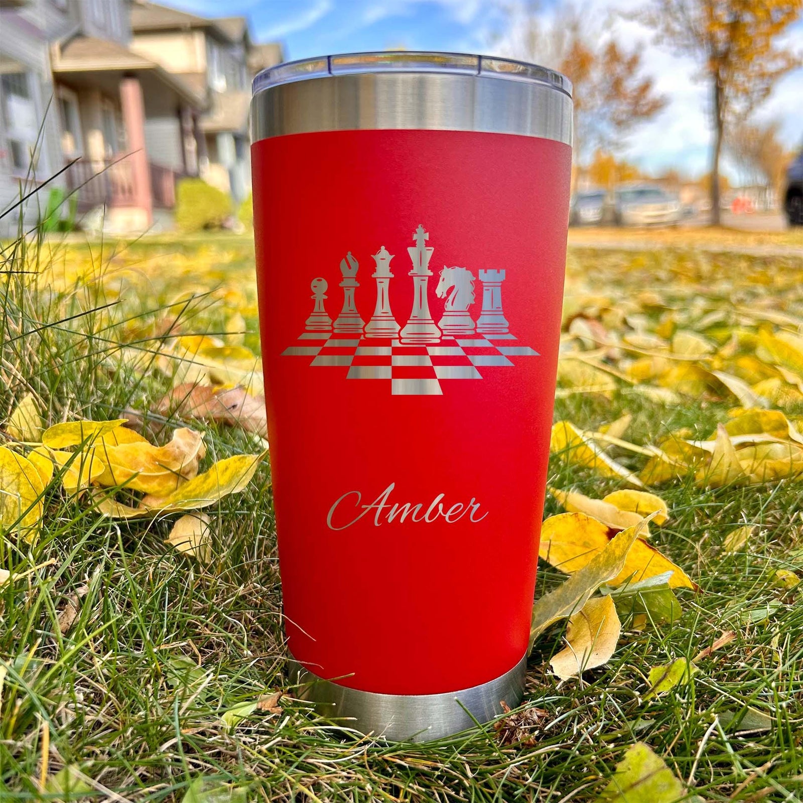 Chess 20oz Engraved Tumbler – Stainless Steel