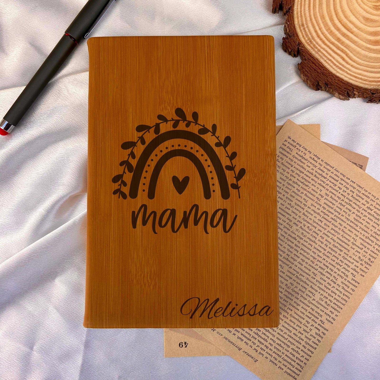 Mama Custom Journal – Hardcover Soft Leather, Saying #45