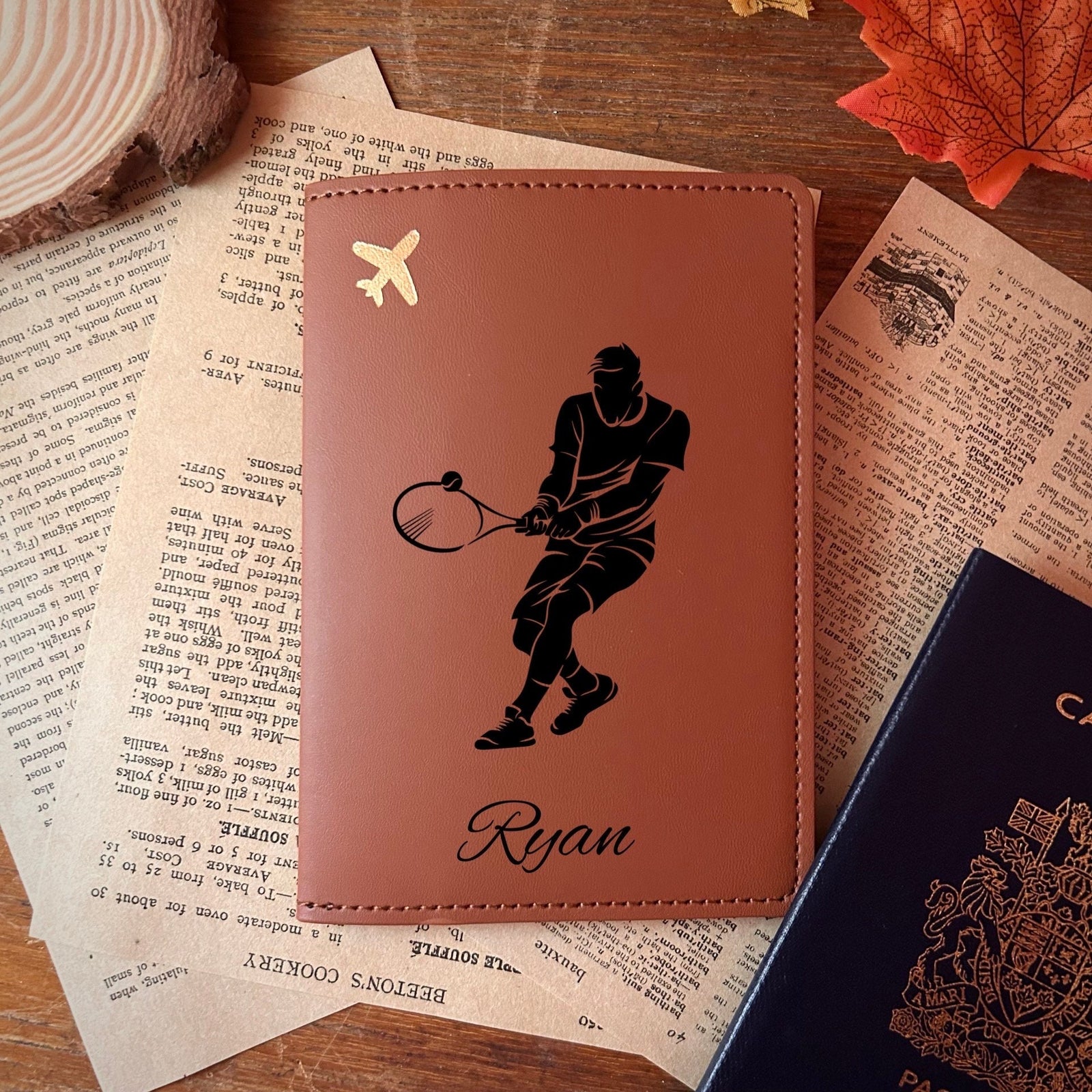 Tennis Passport Cover