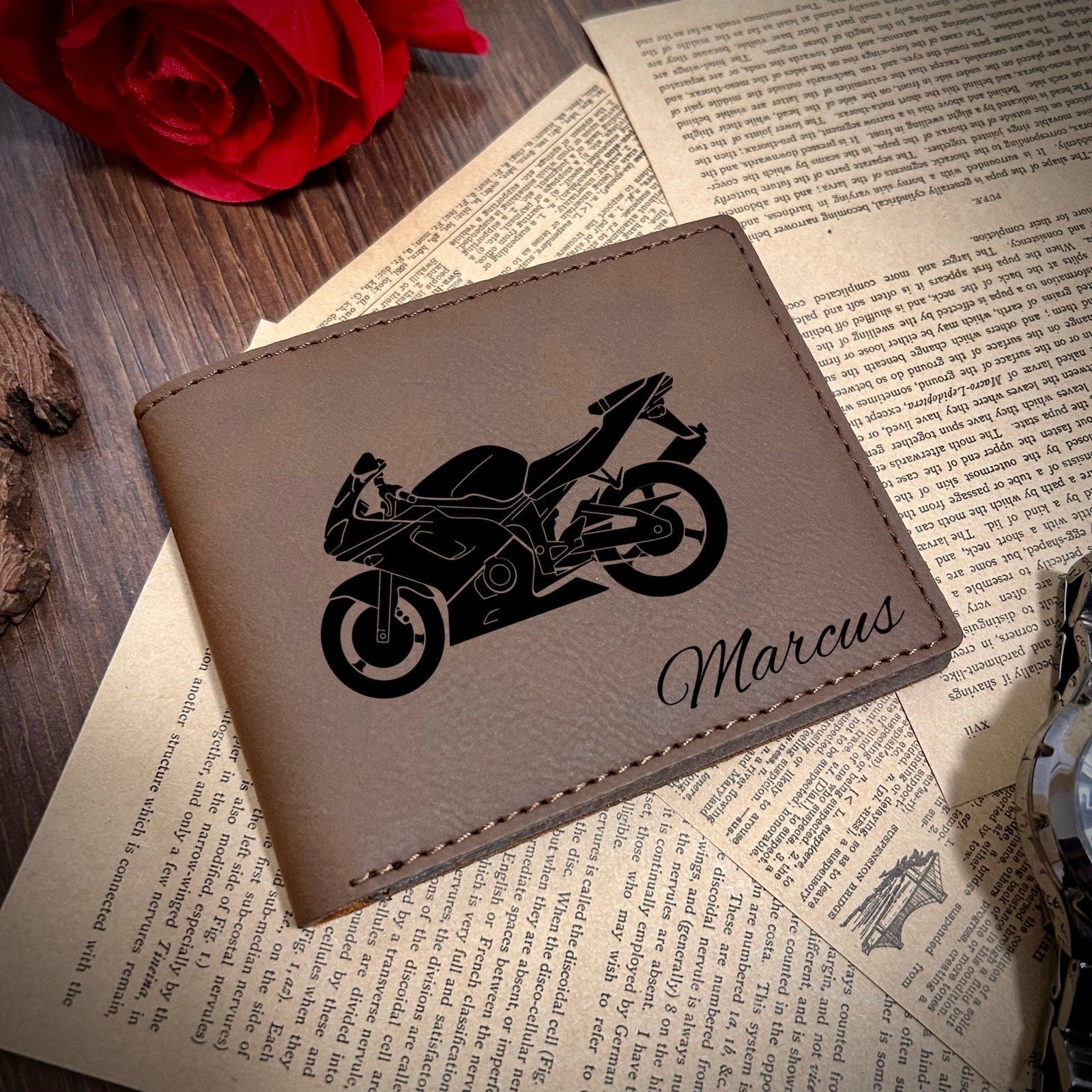 Motorcycle Leather Wallet