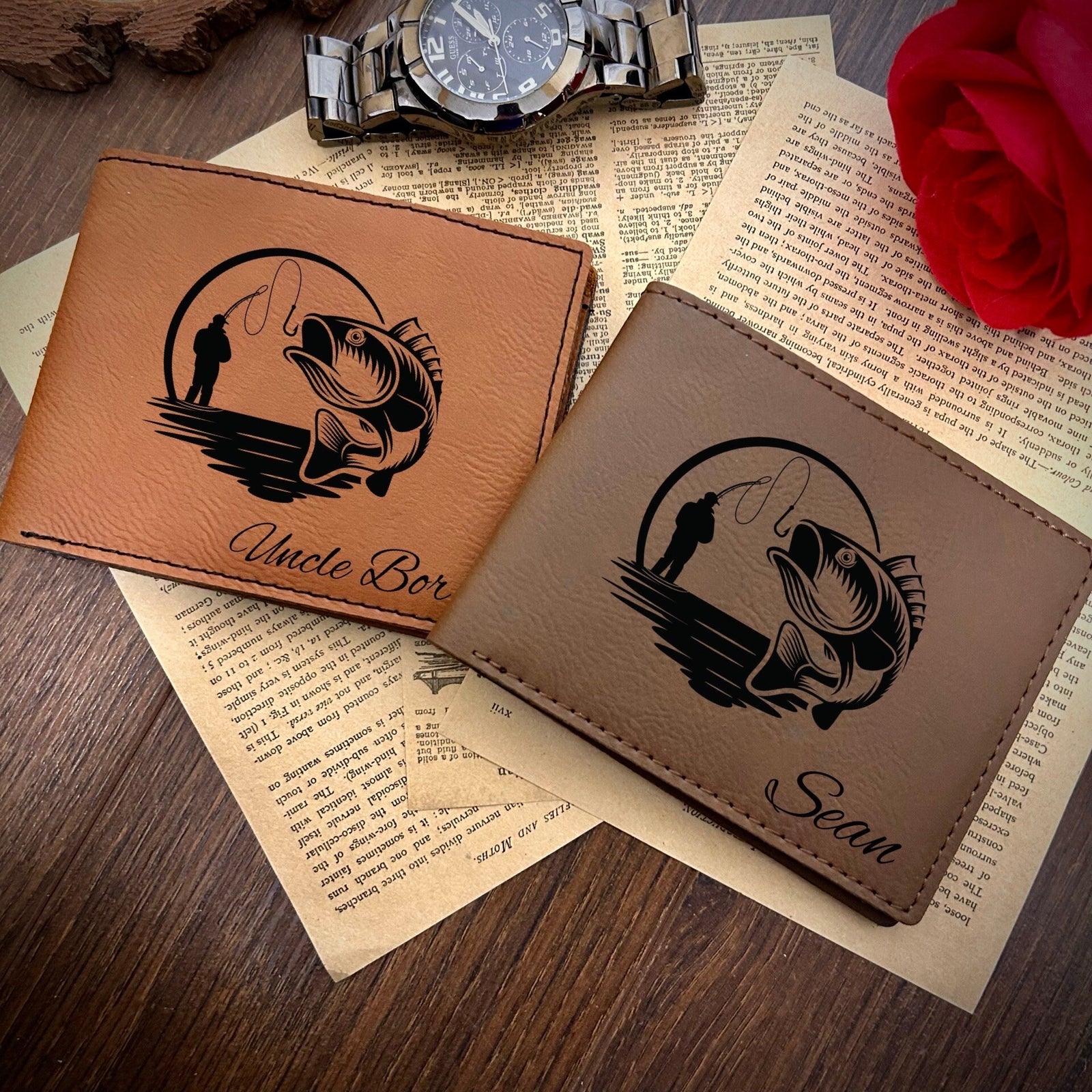 Fishing Leather Wallet